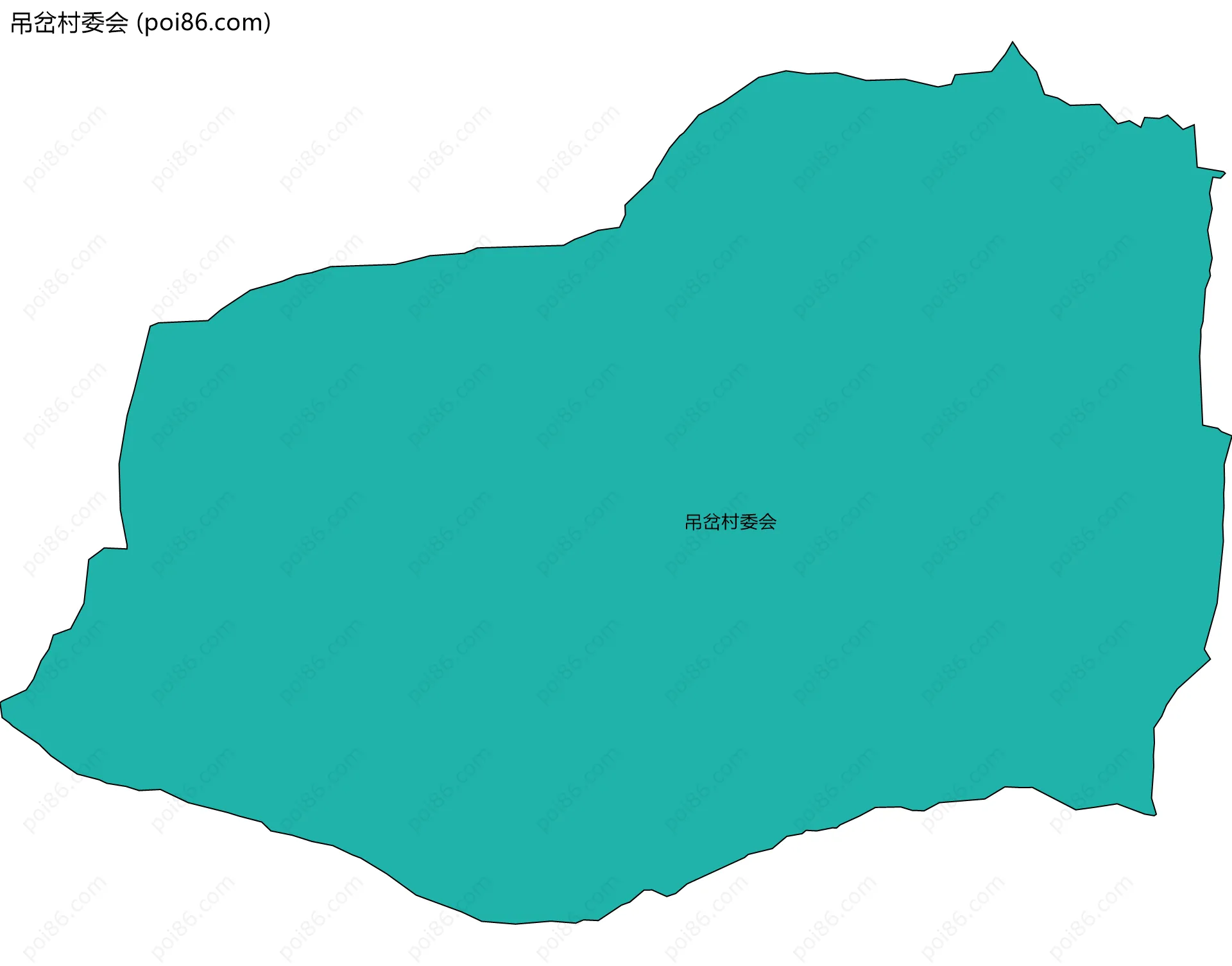吊岔村委会边界地图