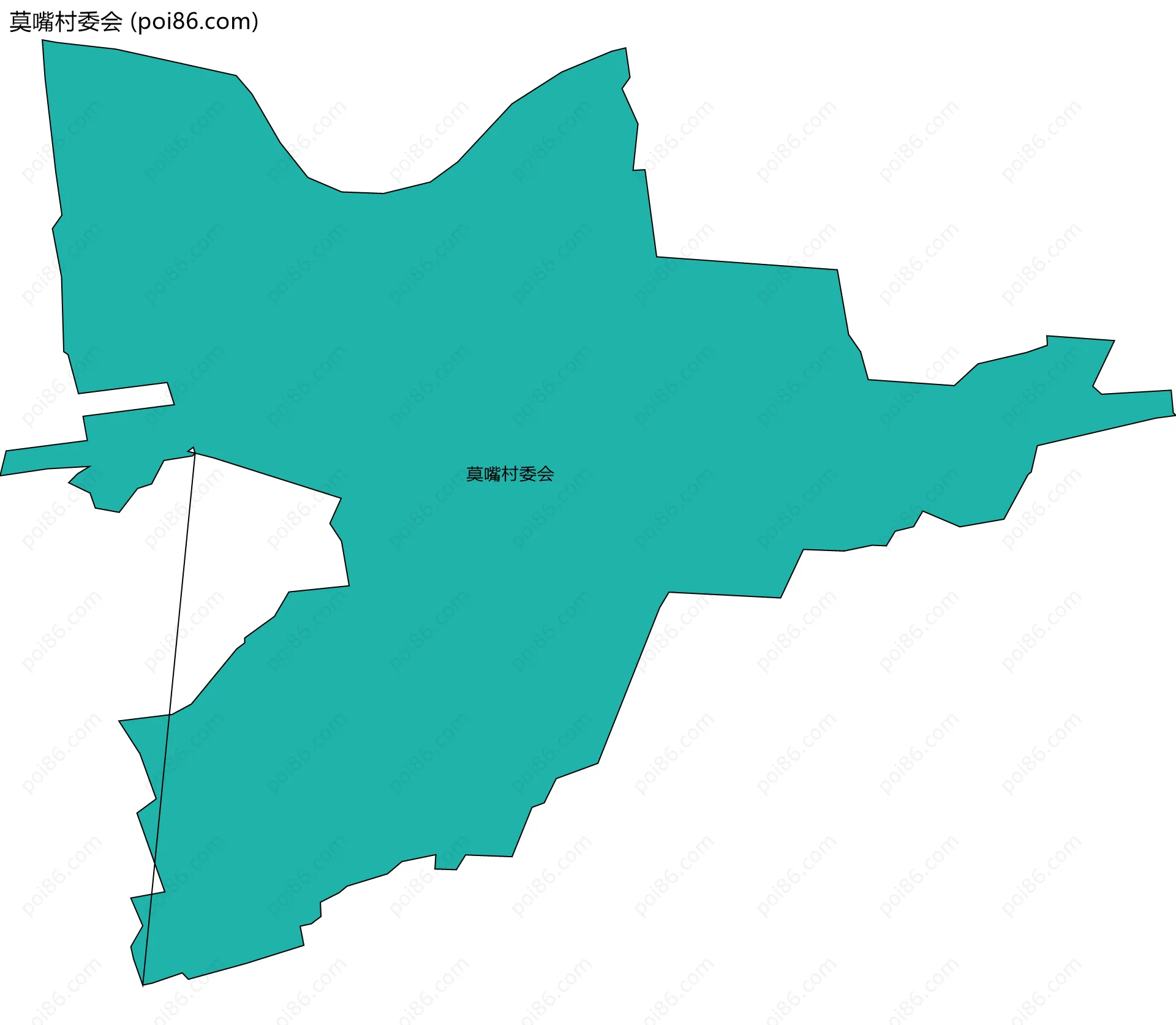 莫嘴村委会边界地图