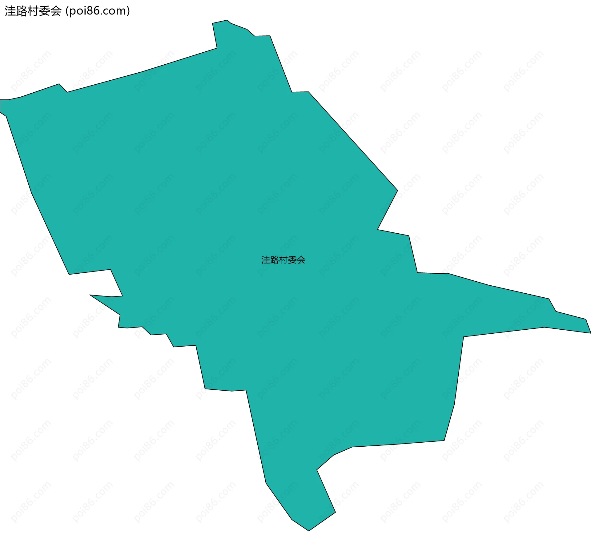 洼路村委会边界地图