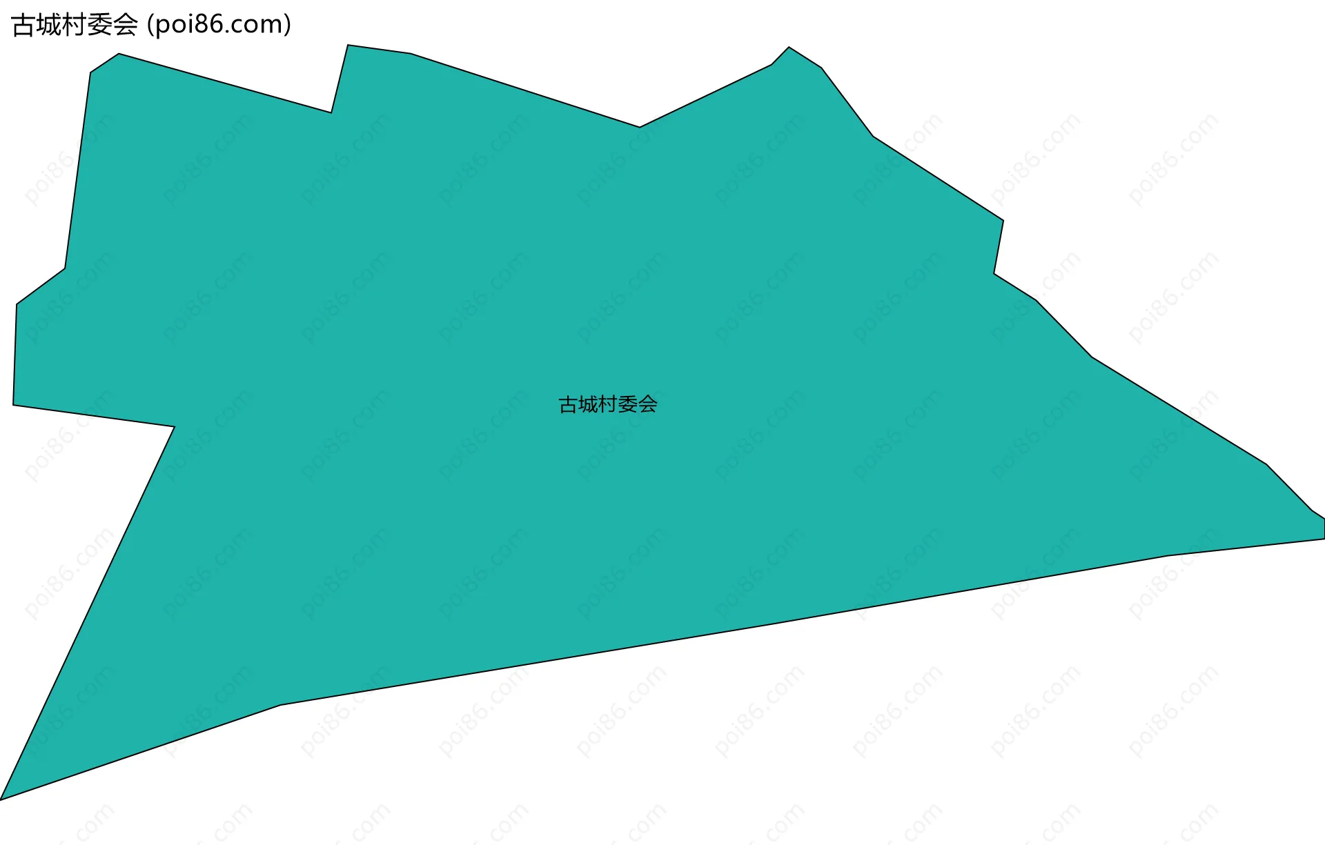 古城村委会边界地图