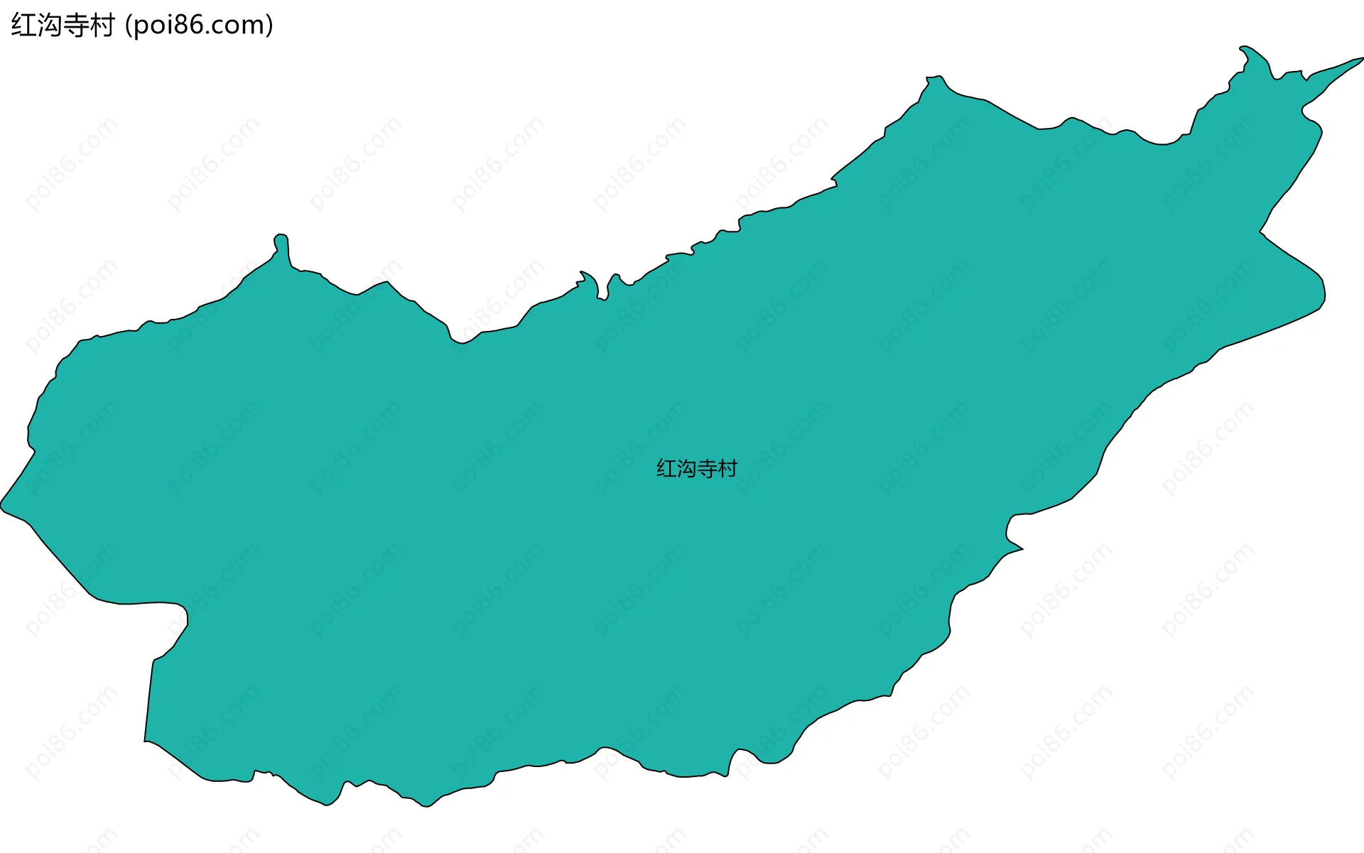 红沟寺村边界地图