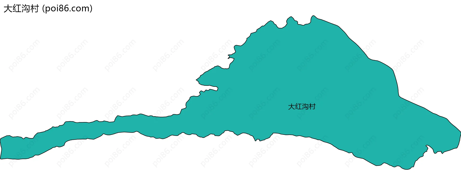 大红沟村边界地图