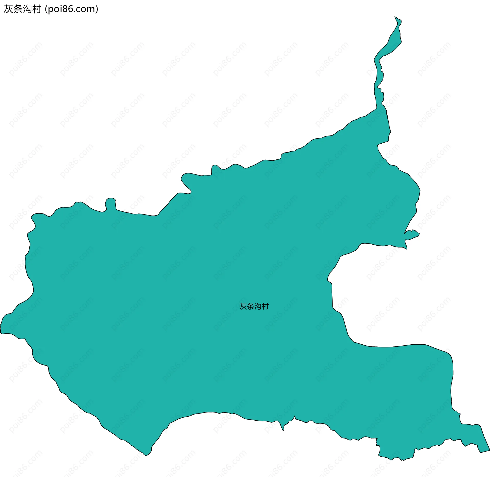 灰条沟村边界地图