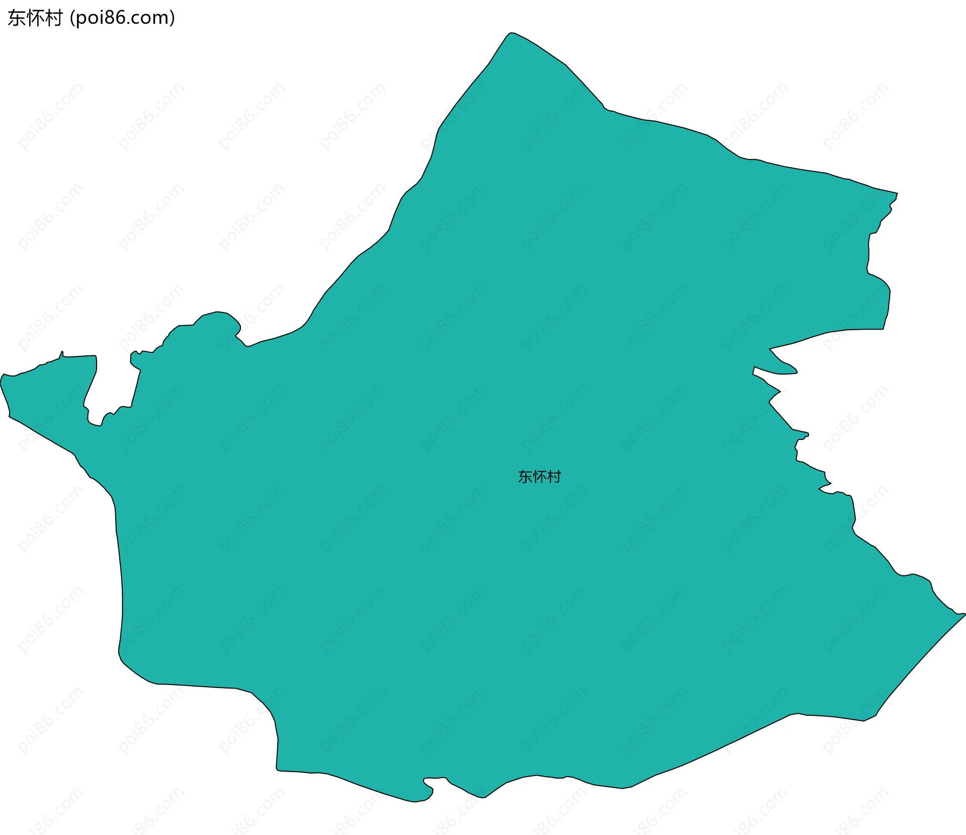 东怀村边界地图