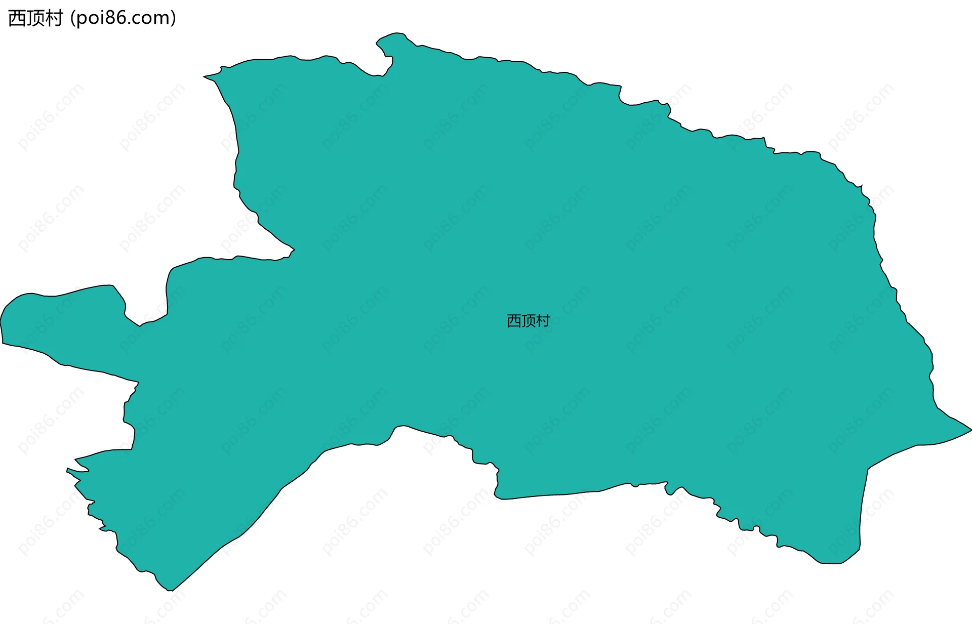 西顶村边界地图