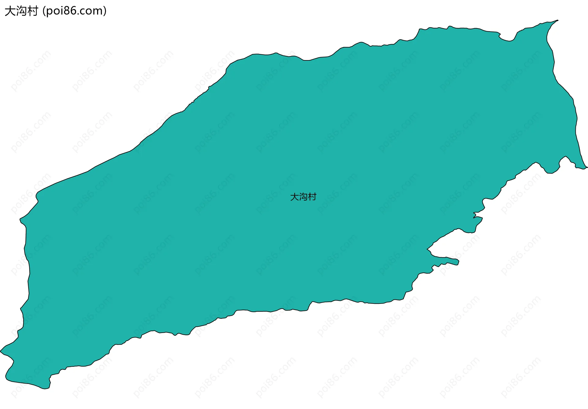 大沟村边界地图