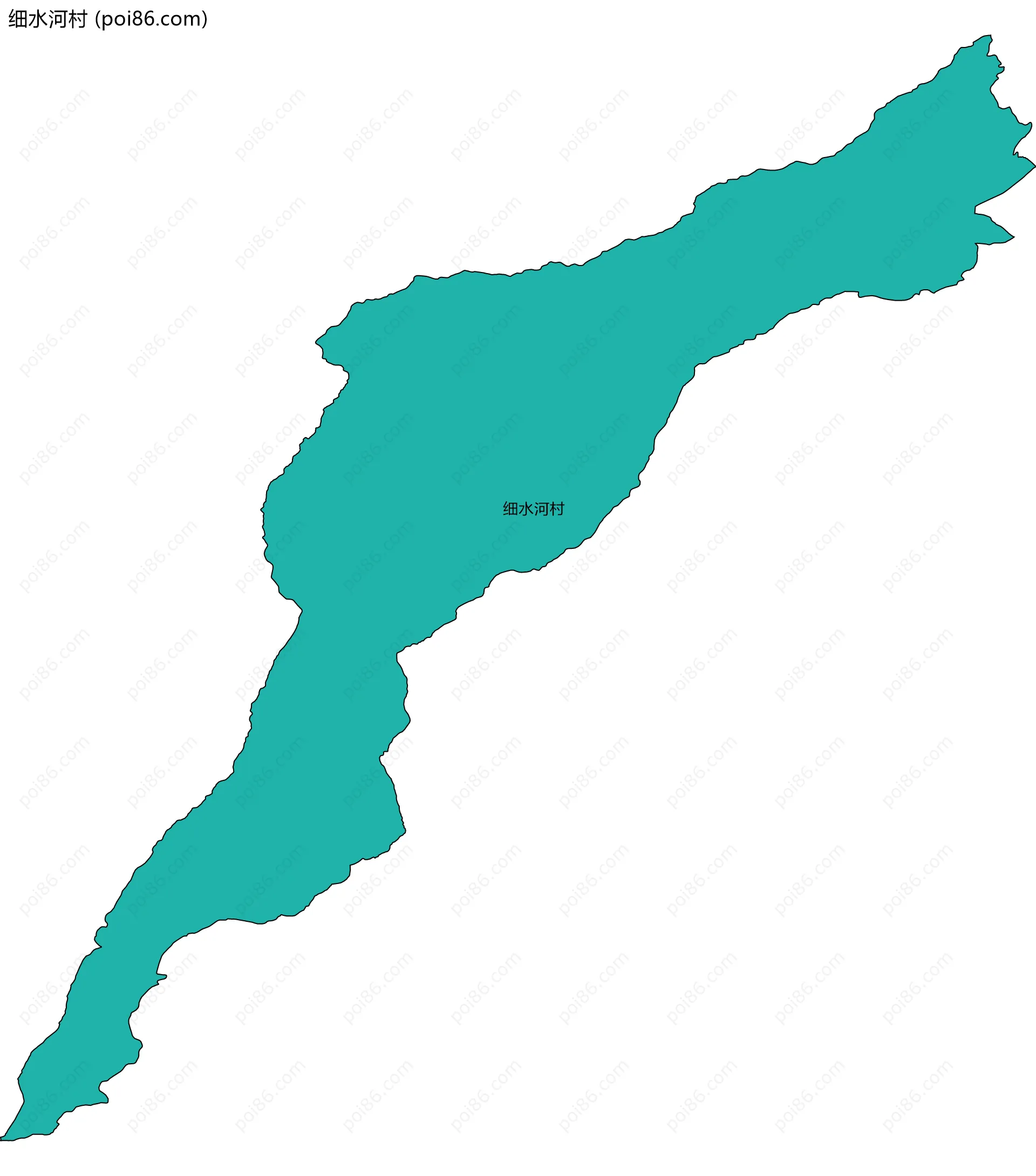 细水河村边界地图