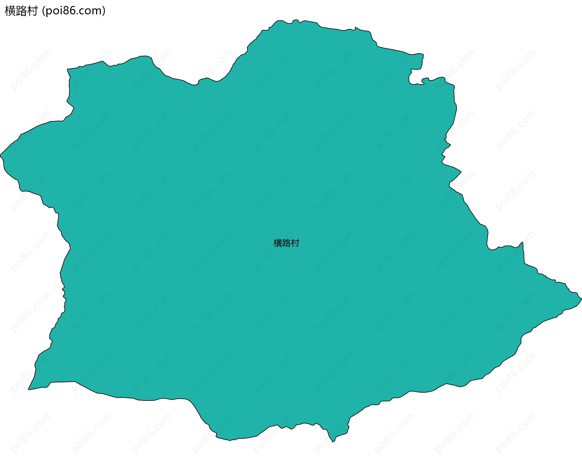 横路村边界地图