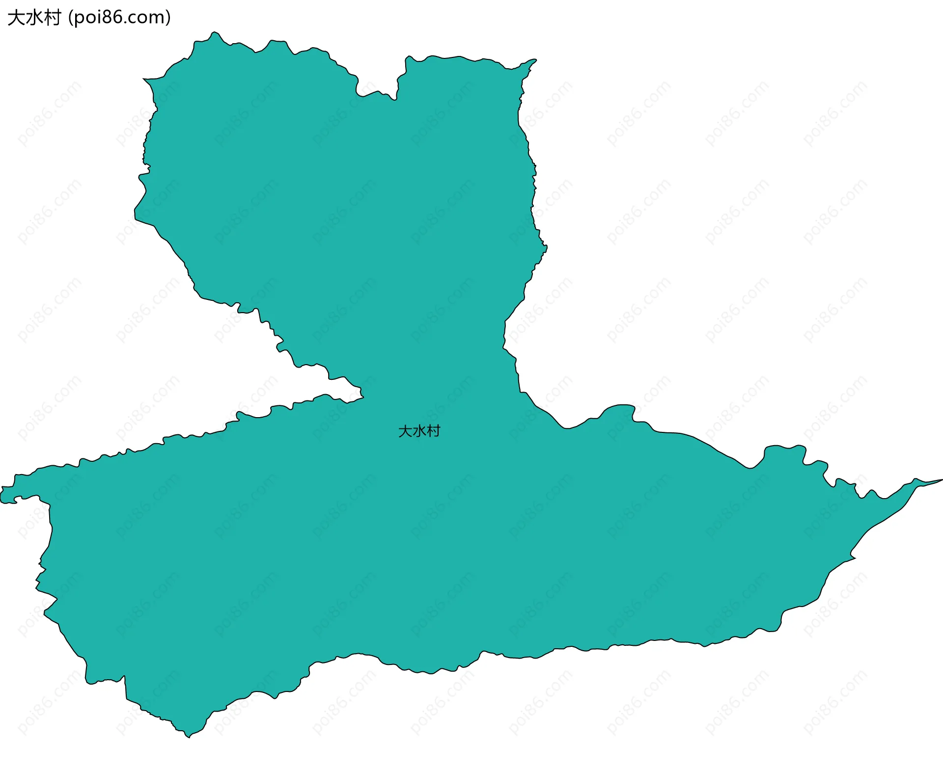 大水村边界地图