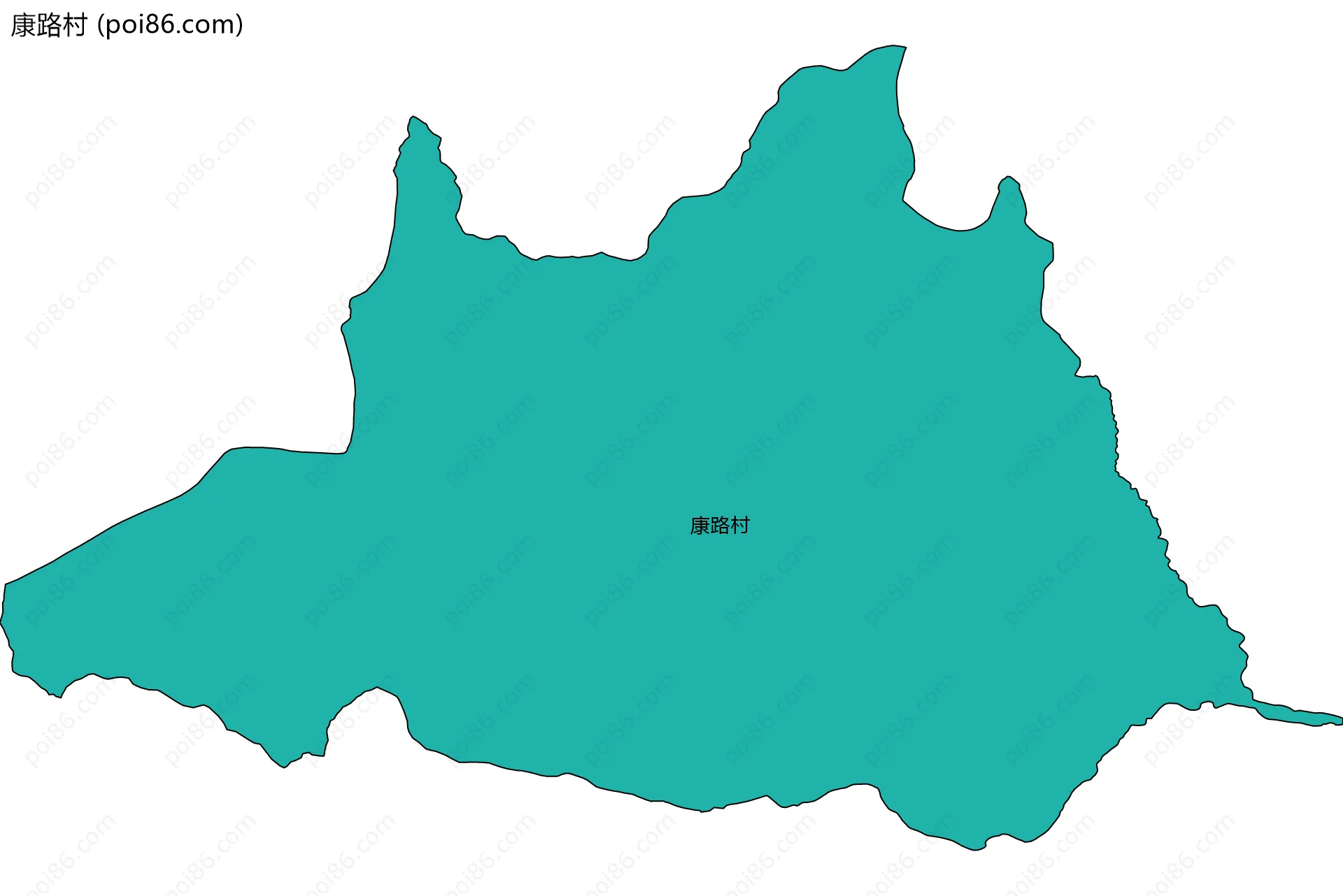 康路村边界地图