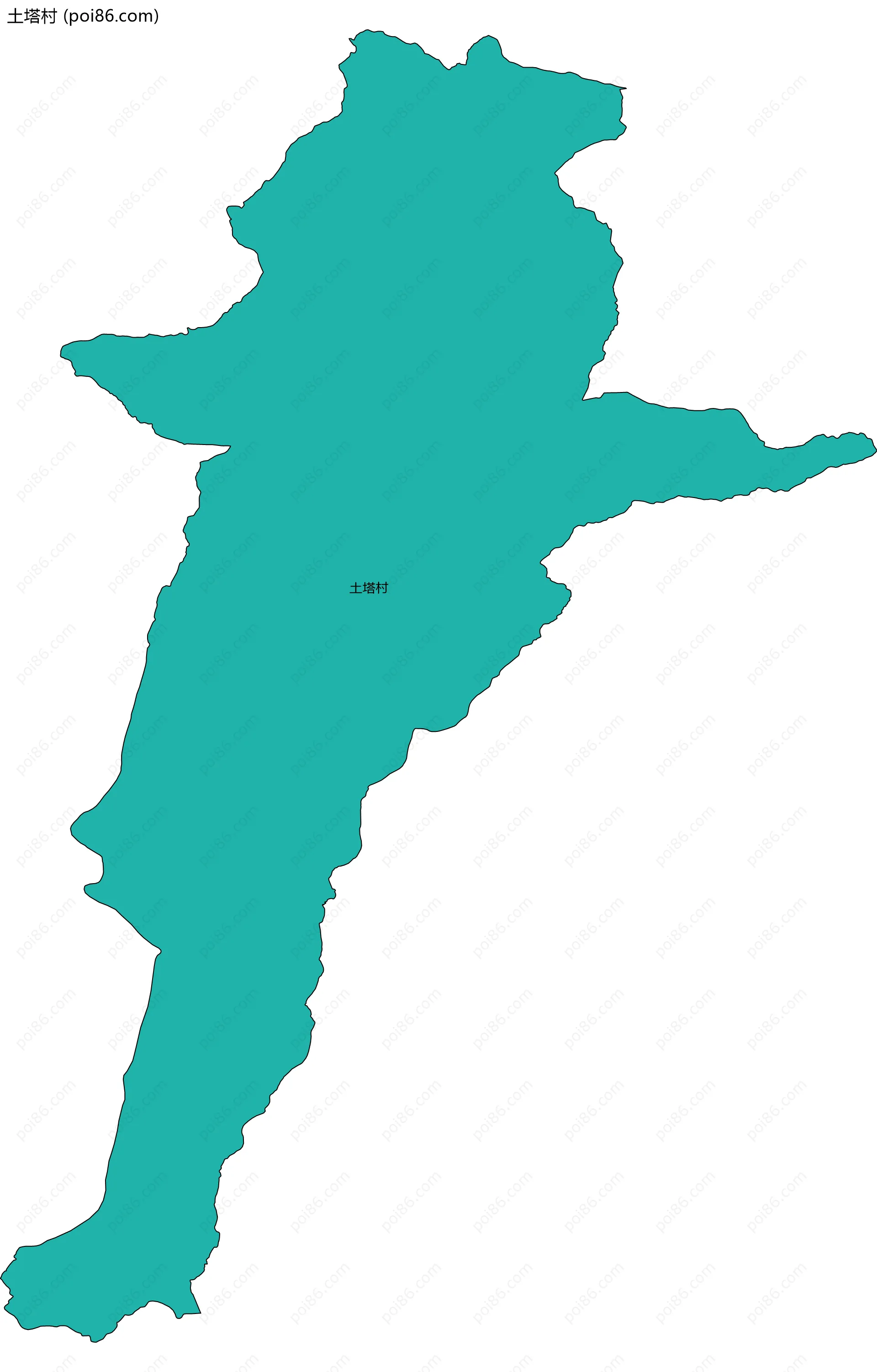 土塔村边界地图