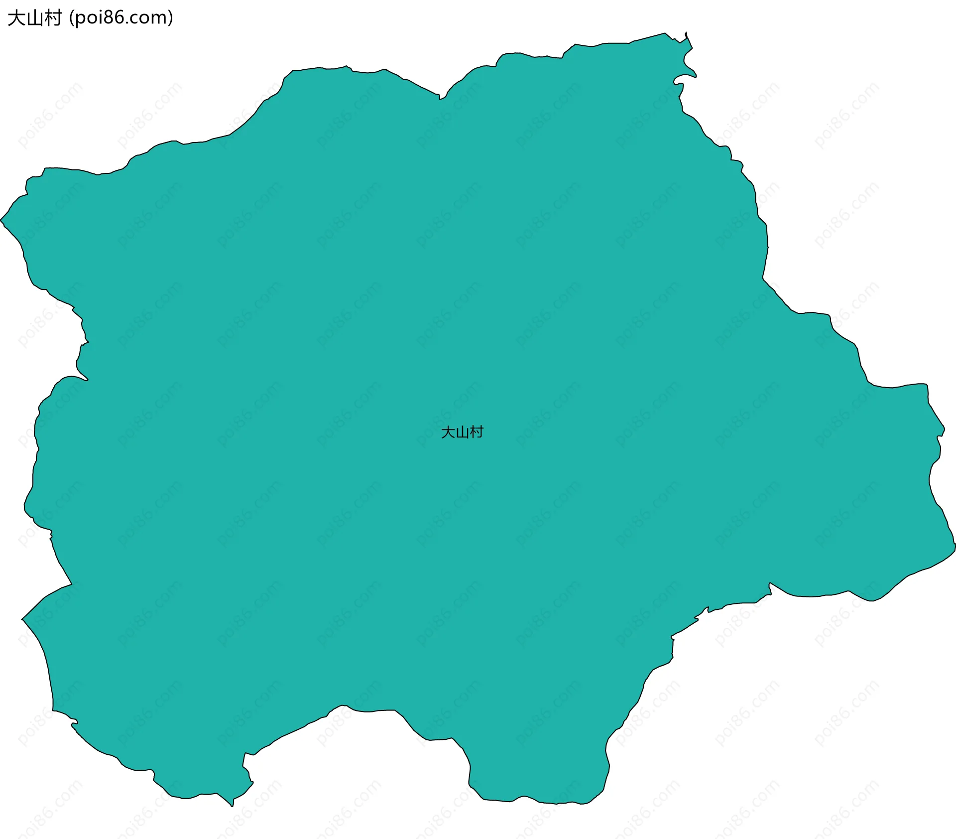 大山村边界地图