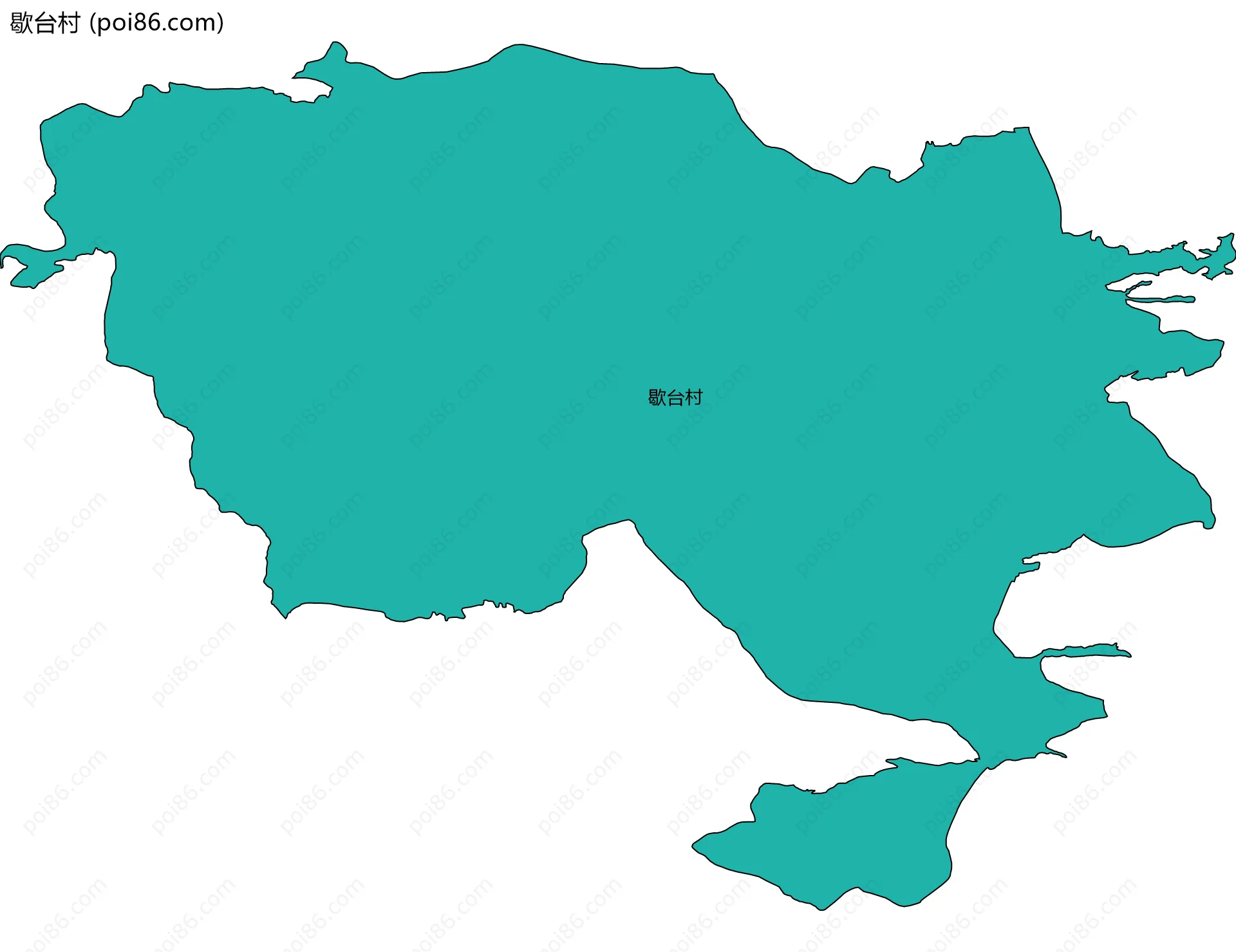 歇台村边界地图