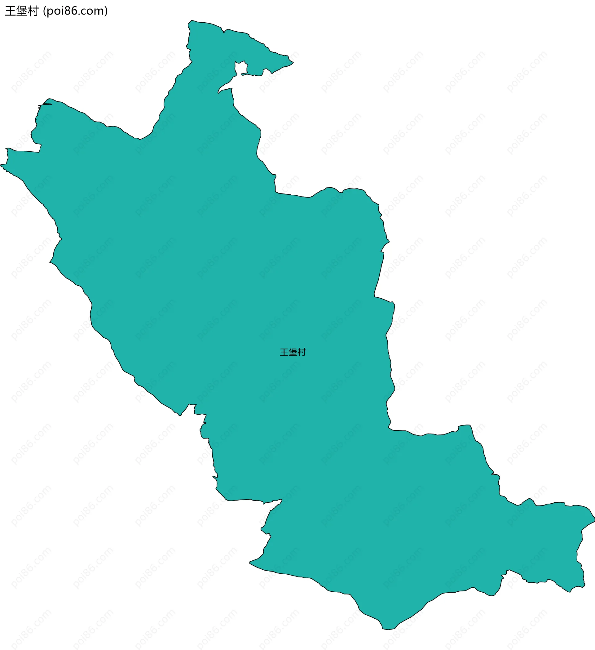 王堡村边界地图