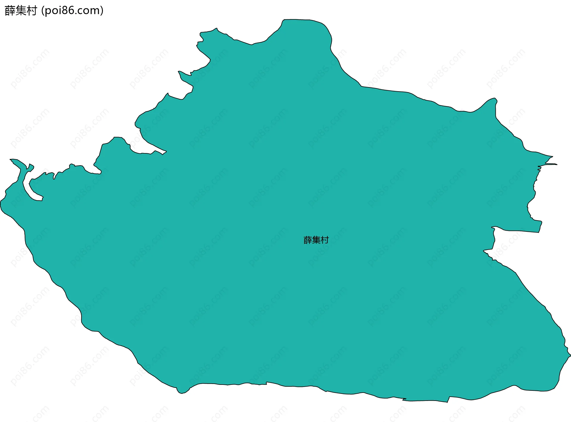 薛集村边界地图