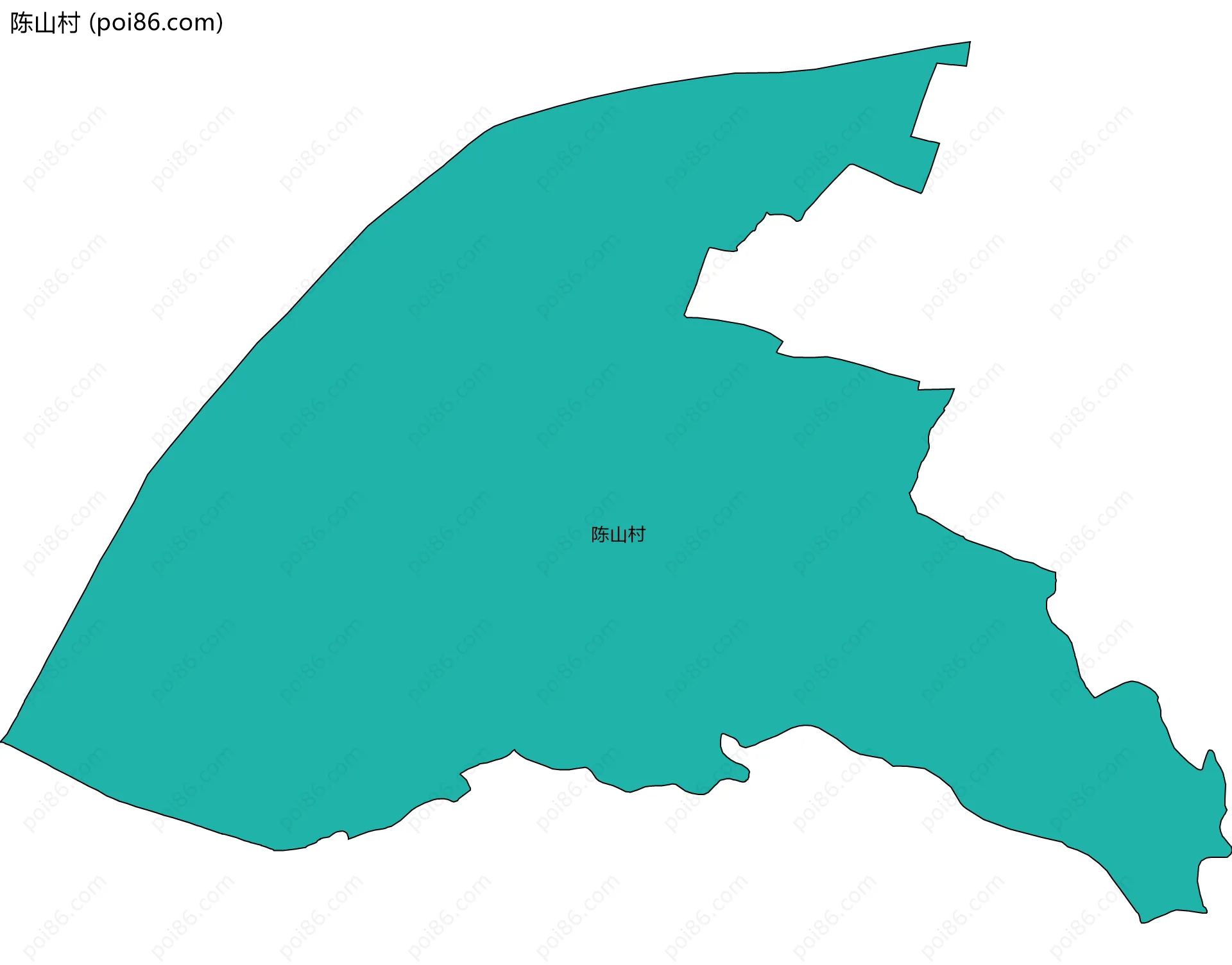 陈山村边界地图