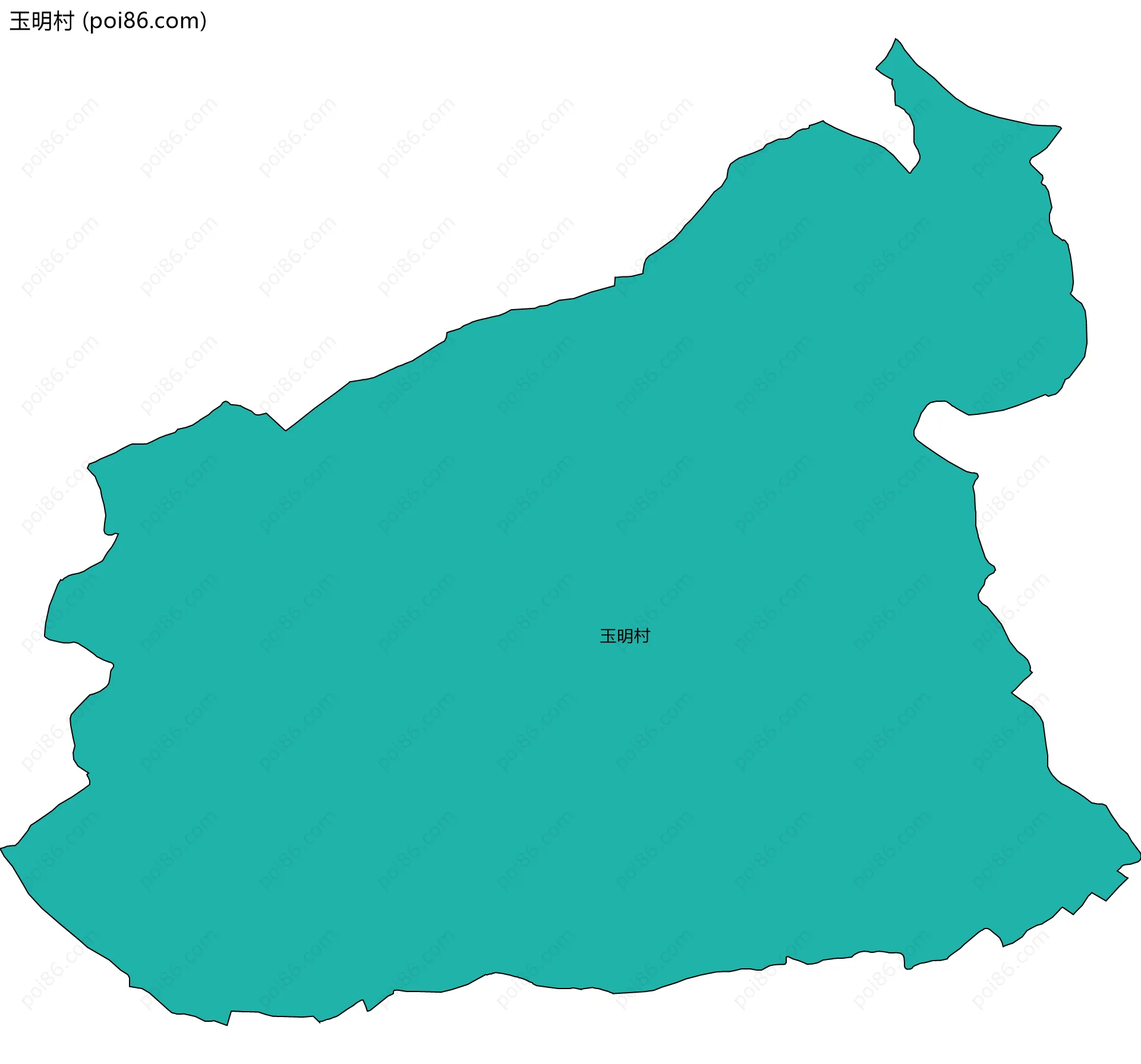 玉明村边界地图