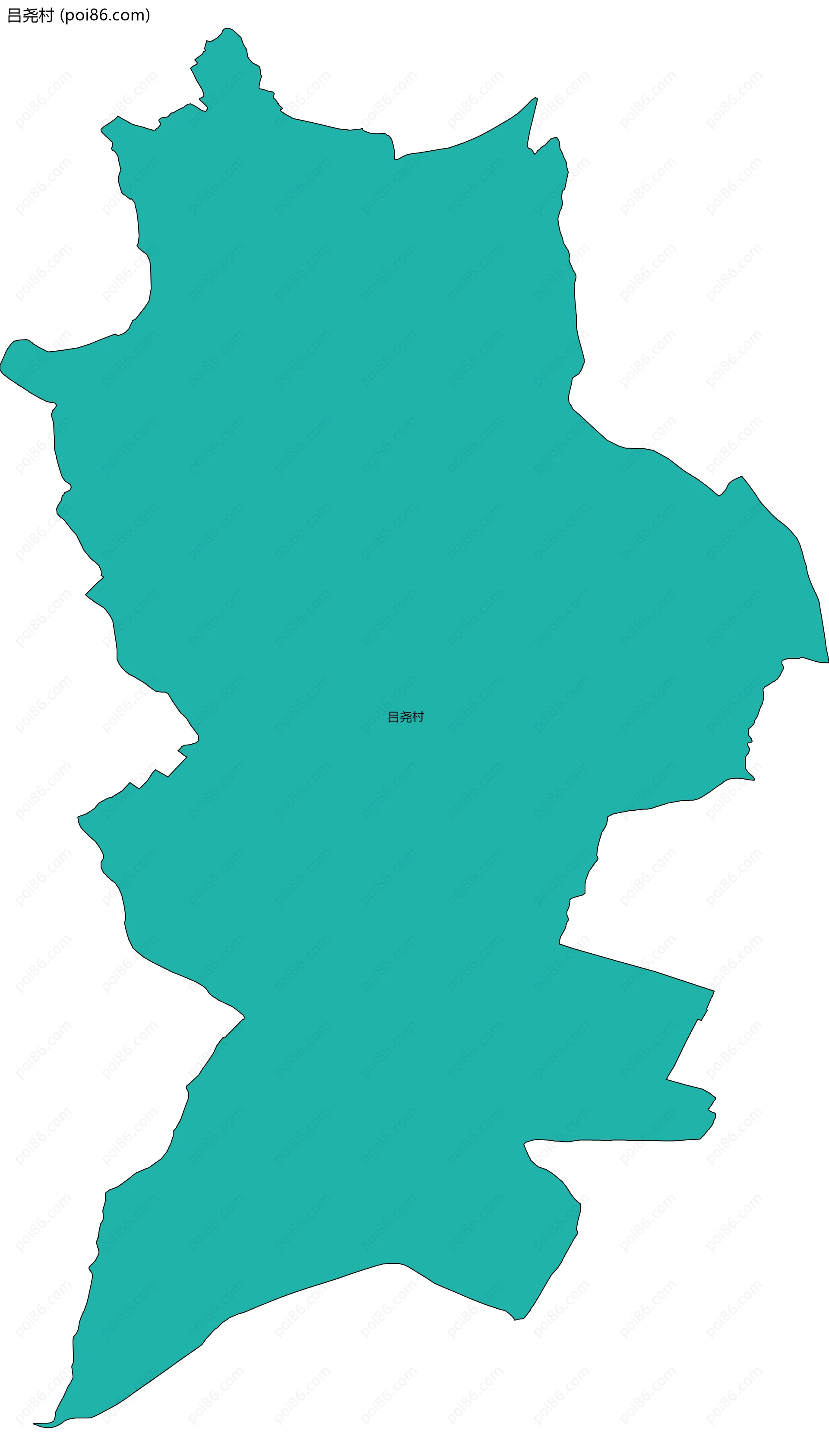 吕尧村边界地图