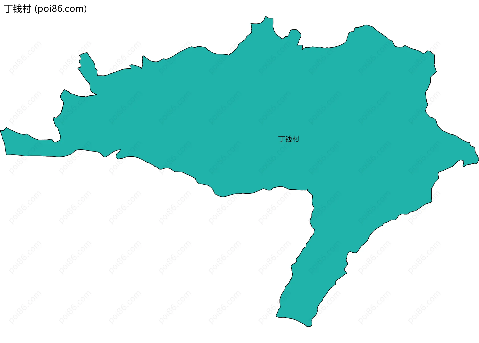 丁钱村边界地图