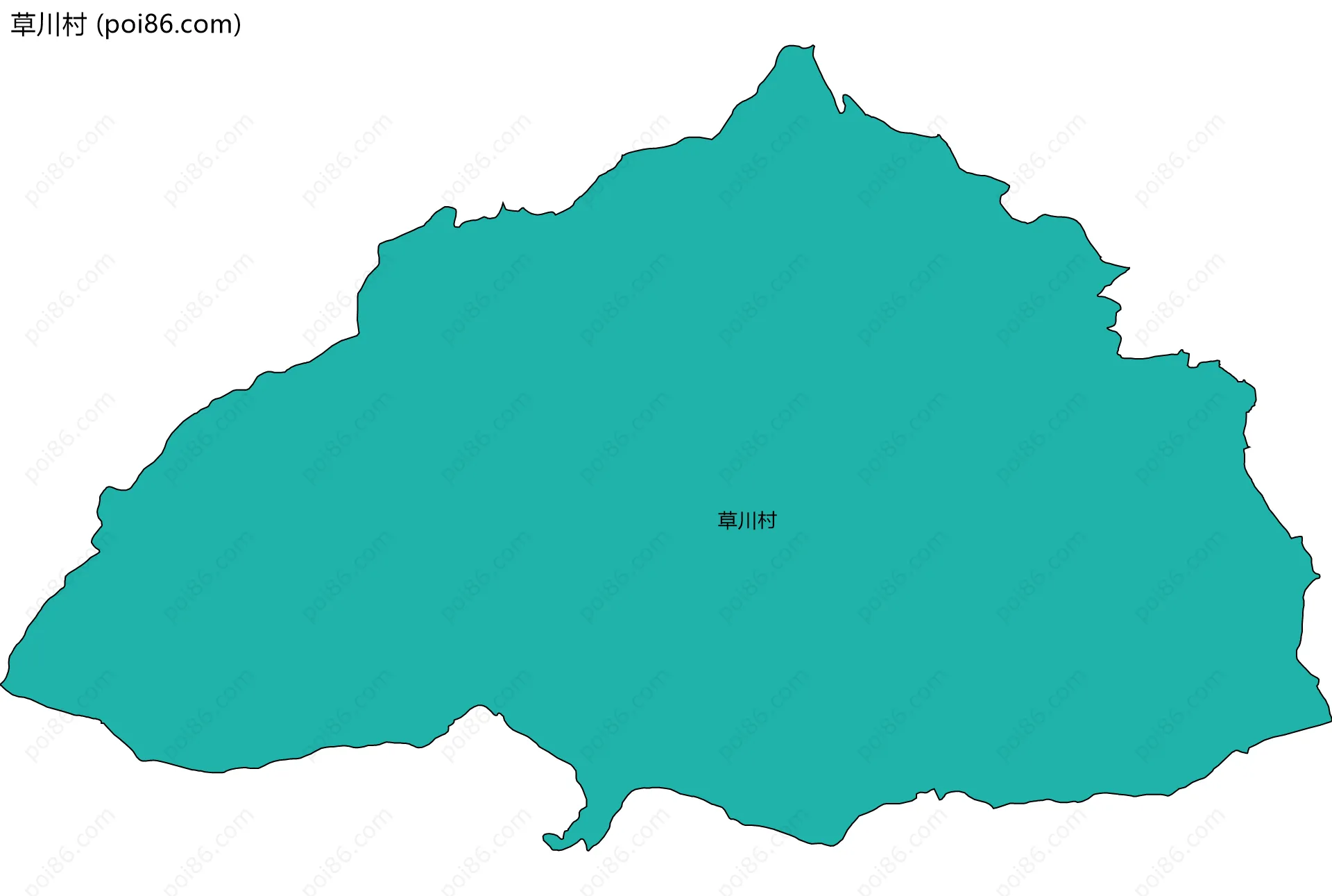 草川村边界地图