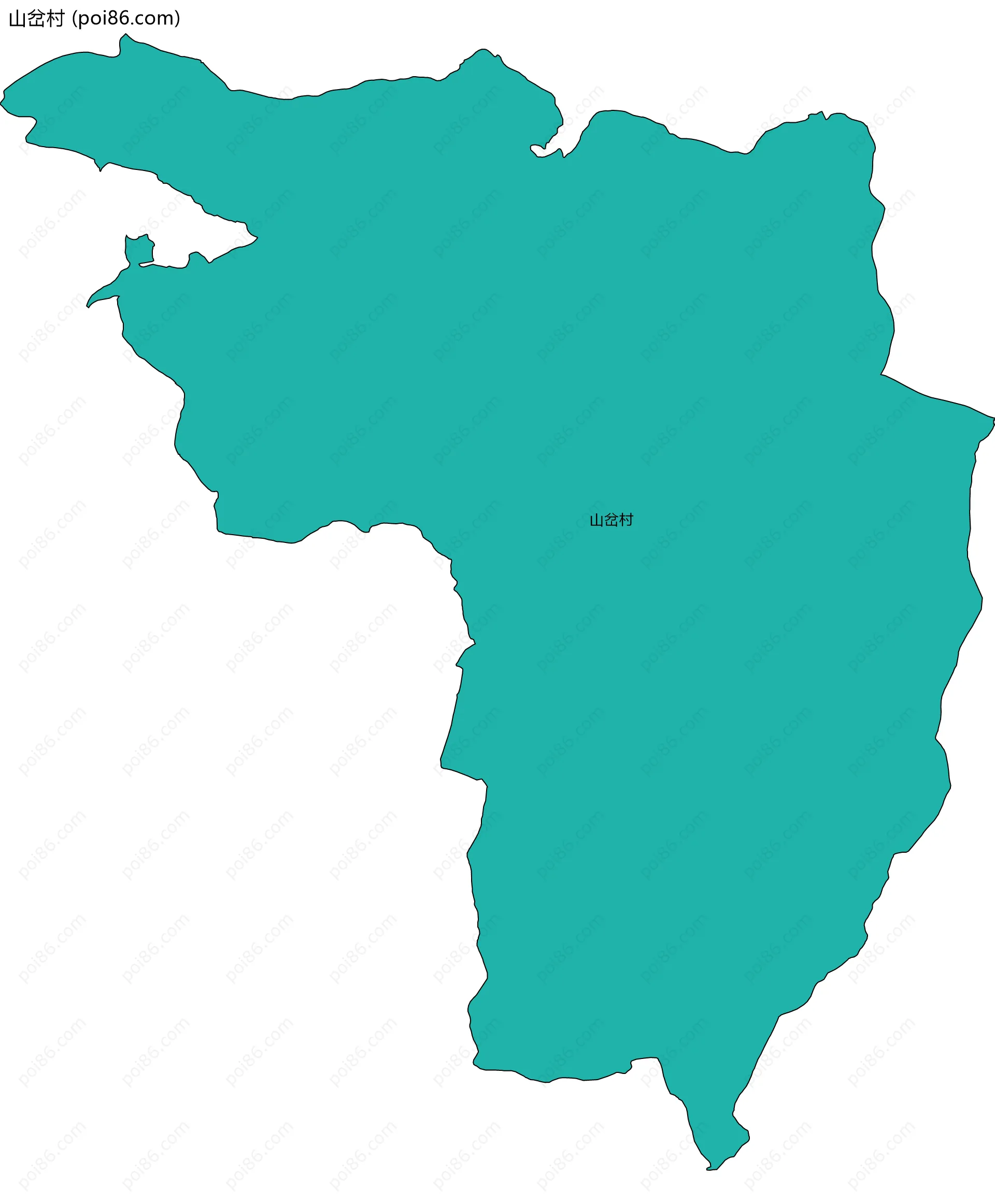 山岔村边界地图