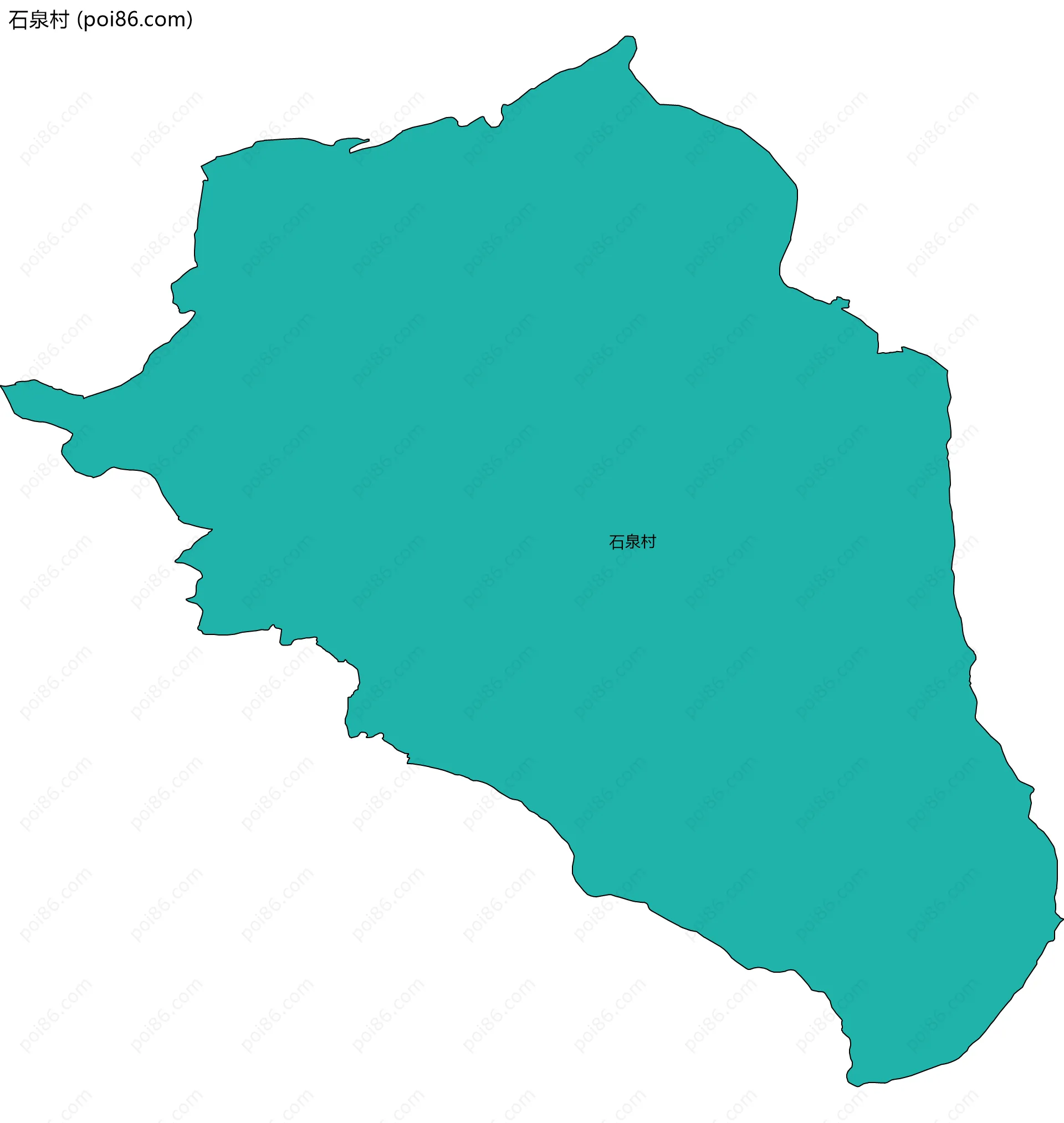 石泉村边界地图