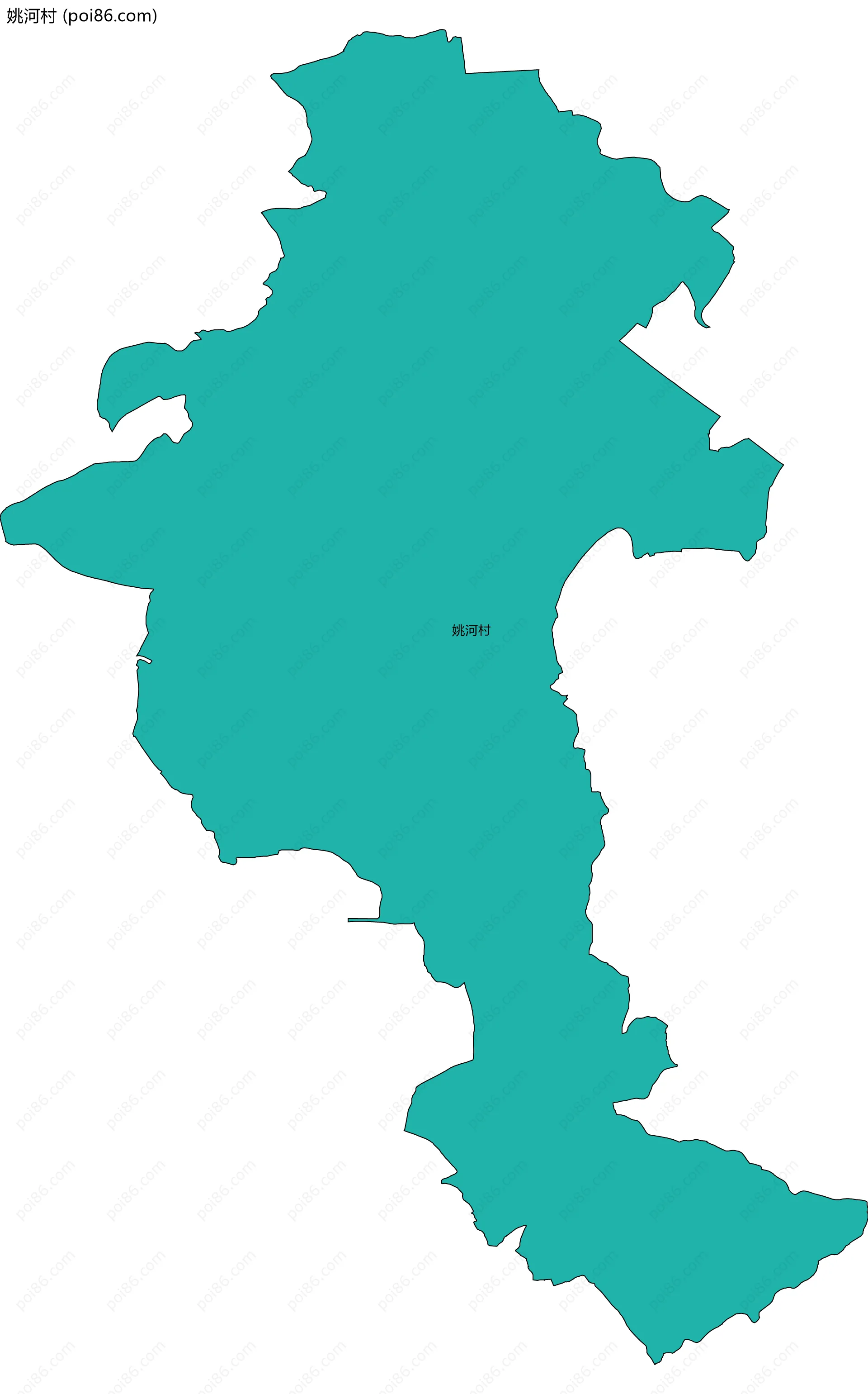 姚河村边界地图