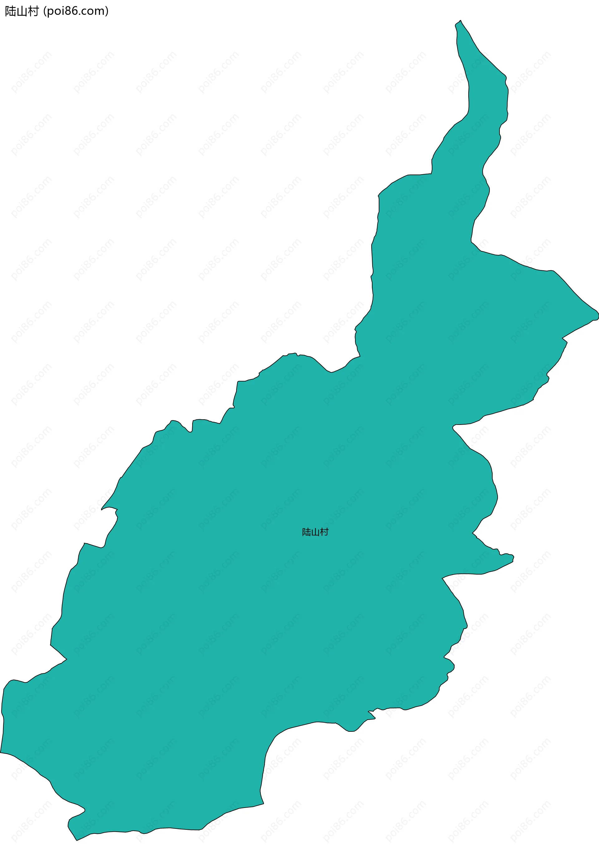 陆山村边界地图