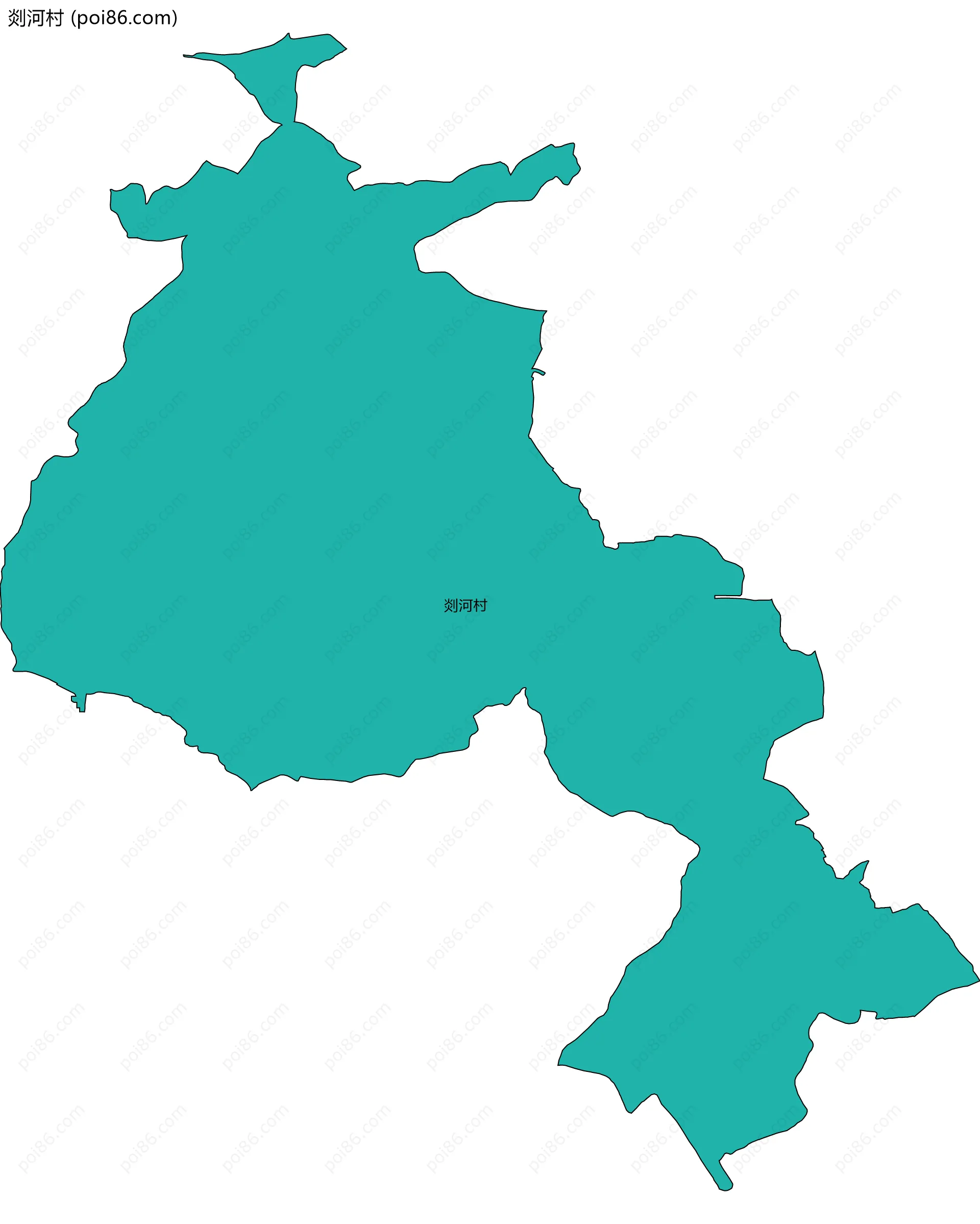 剡河村边界地图