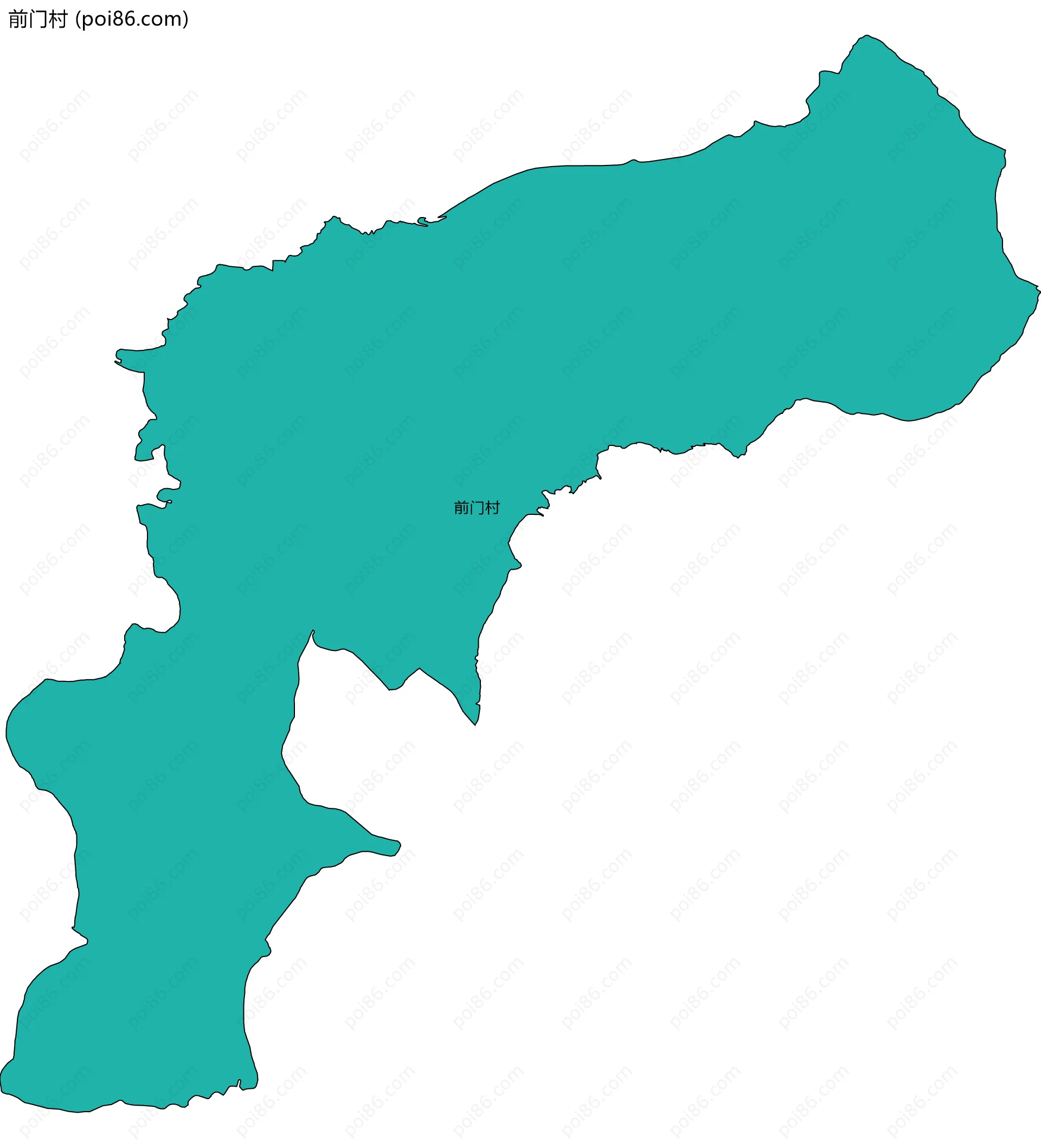 前门村边界地图