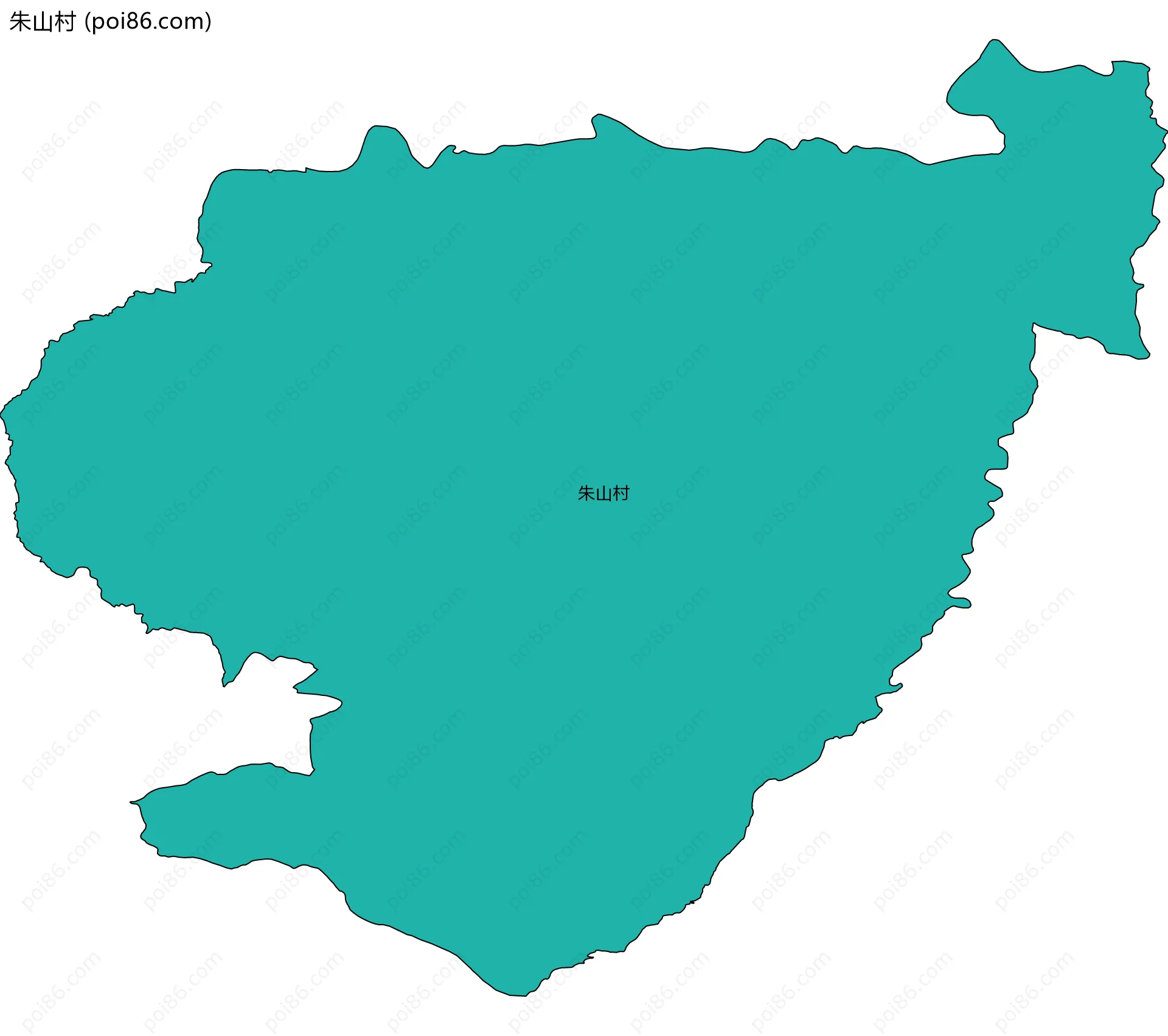 朱山村边界地图