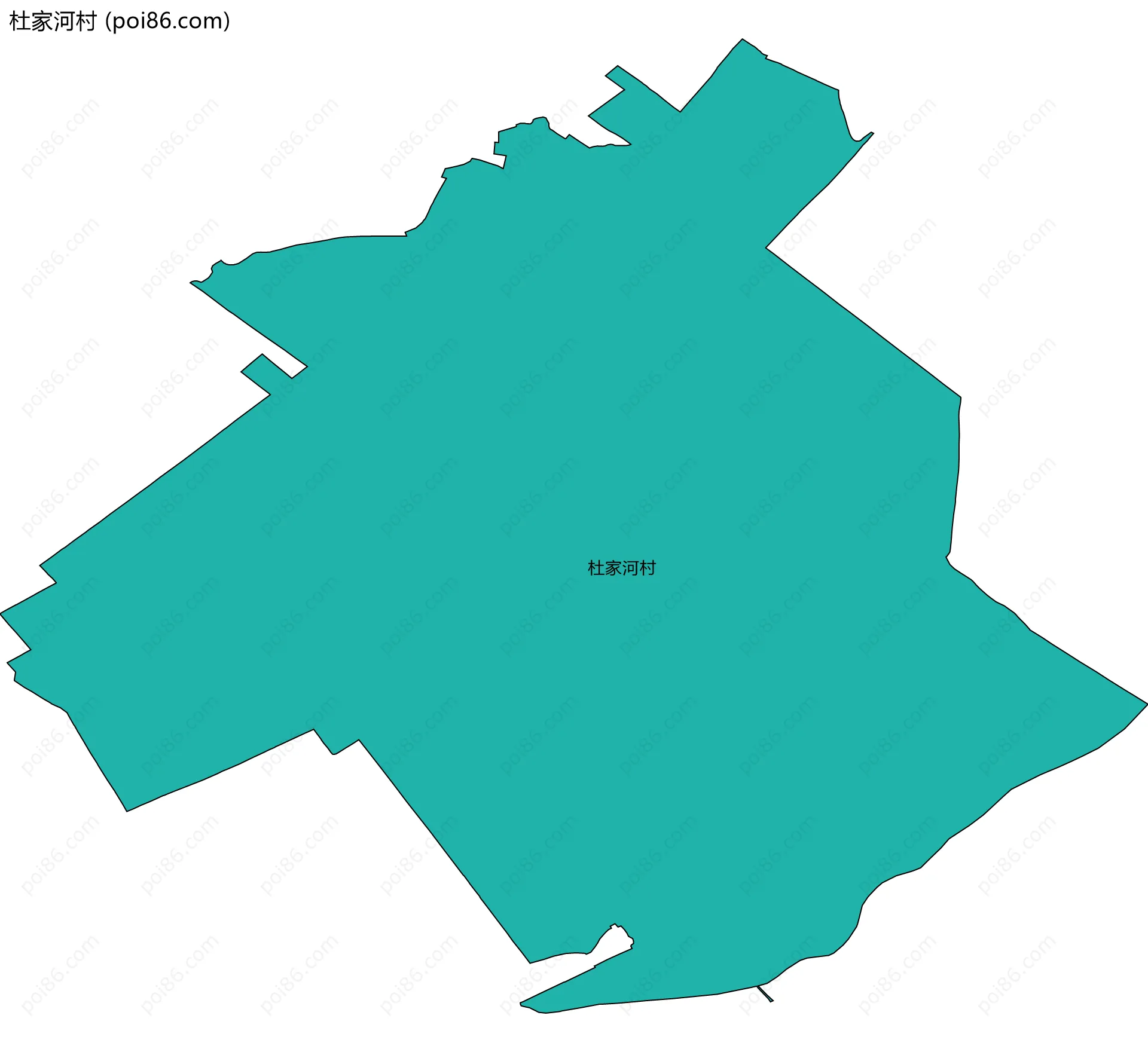 杜家河村边界地图