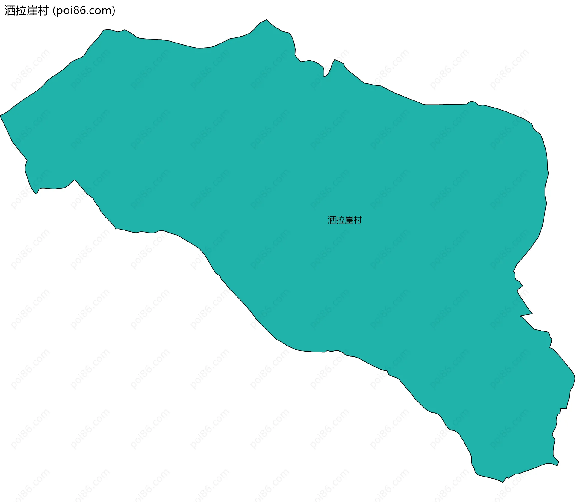 洒拉崖村边界地图