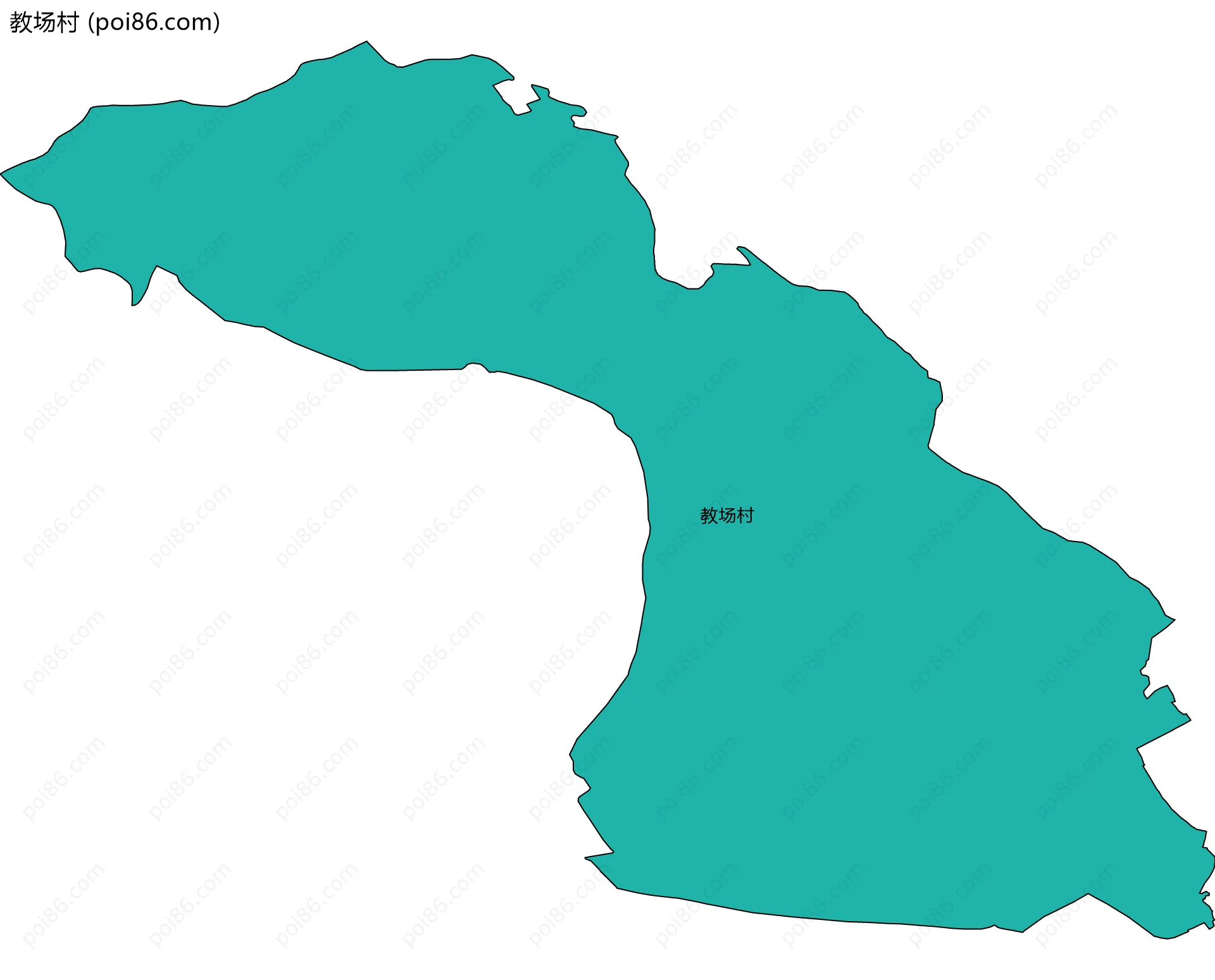 教场村边界地图