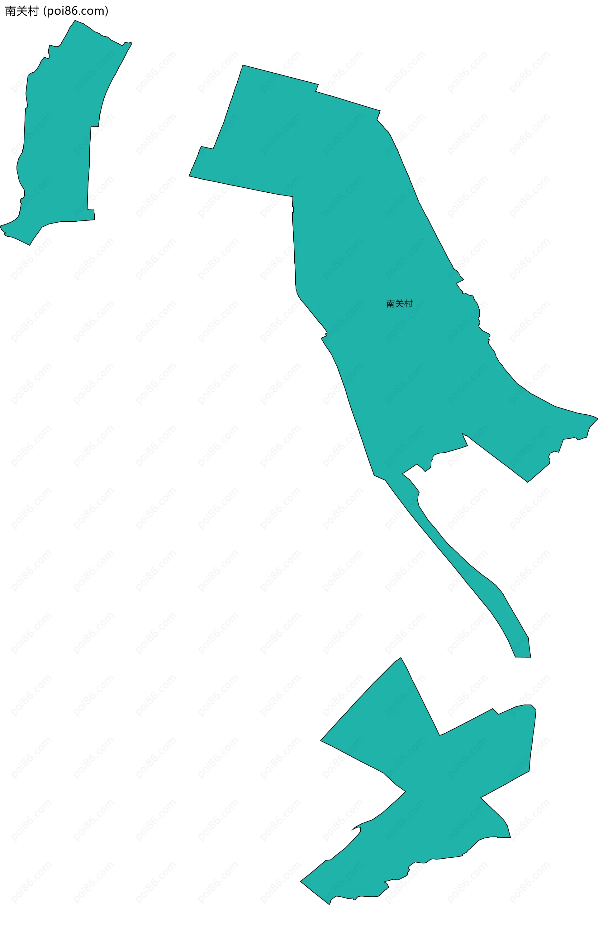 南关村边界地图