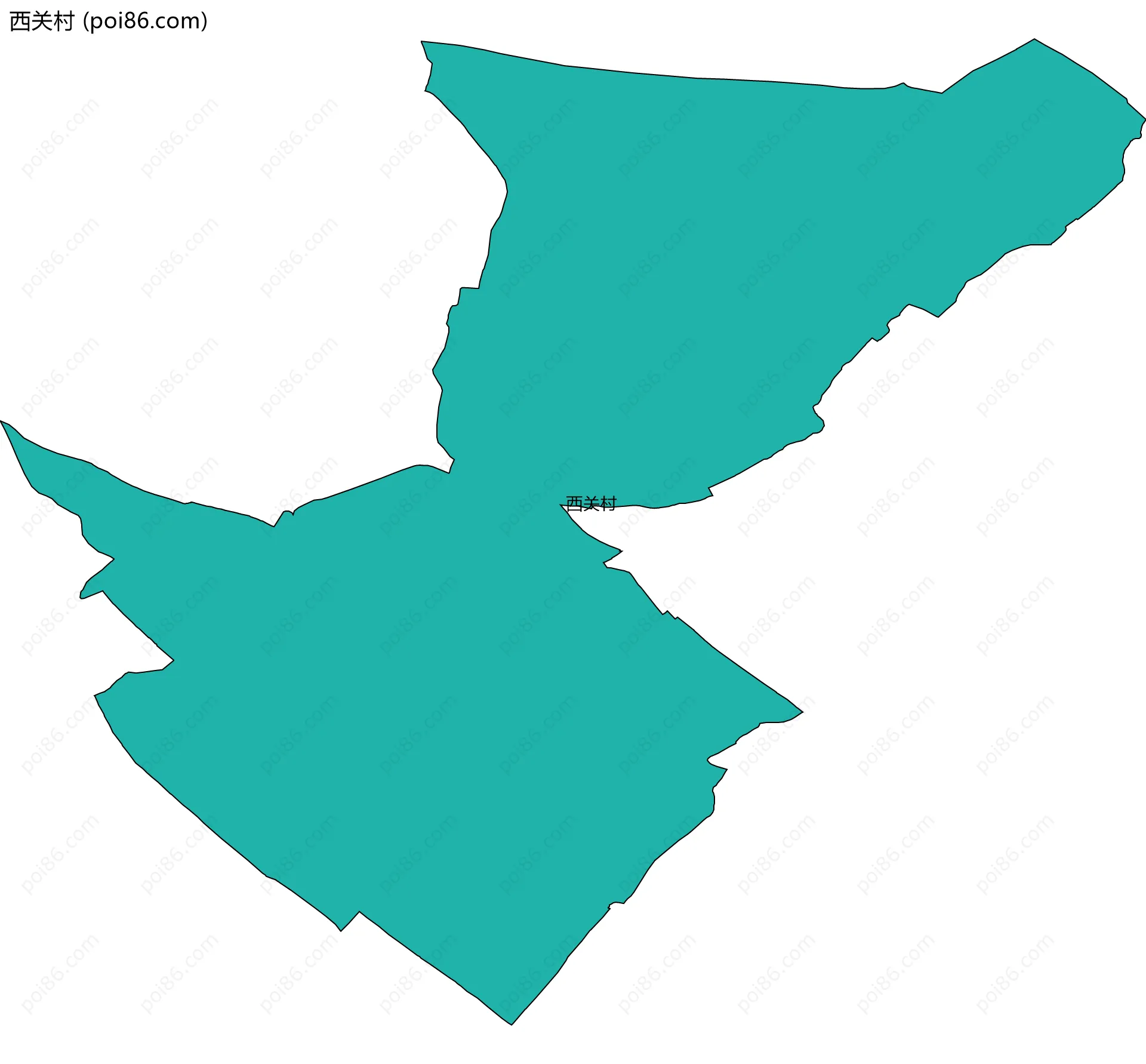 西关村边界地图