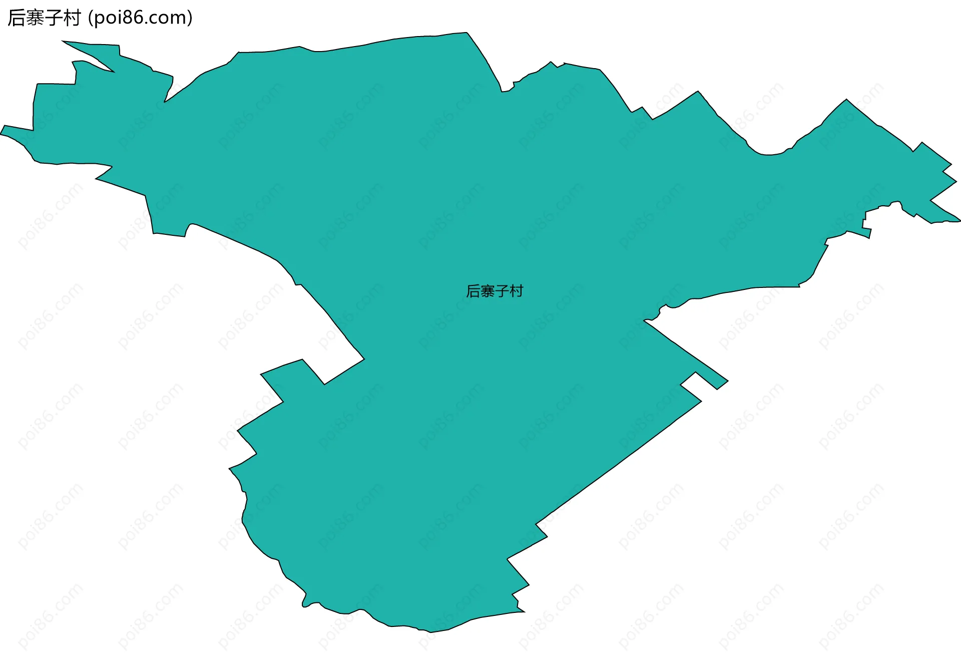 后寨子村边界地图
