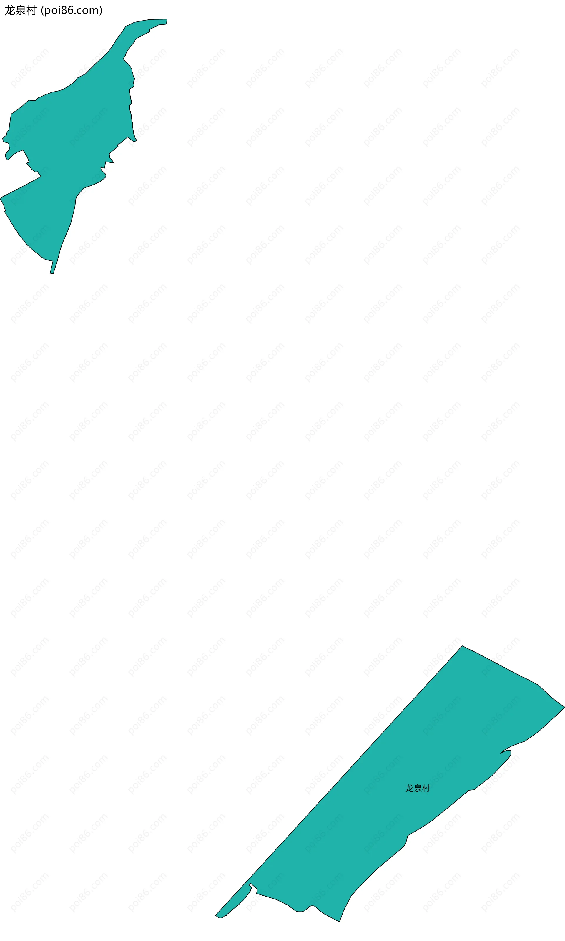 龙泉村边界地图