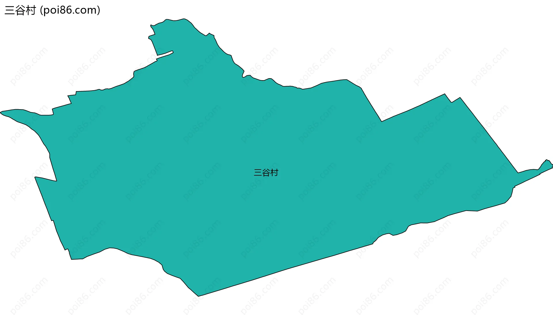 三谷村边界地图