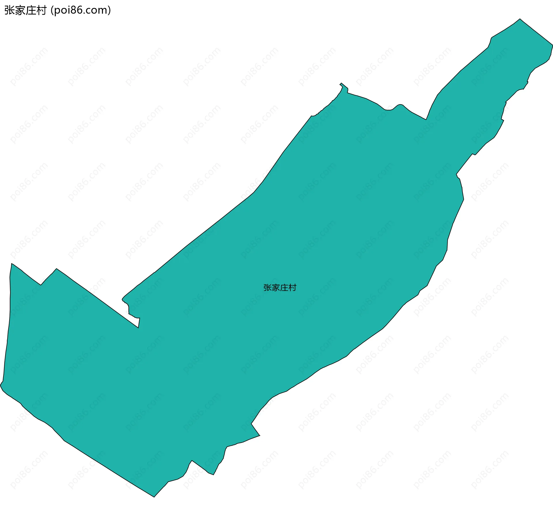 张家庄村边界地图