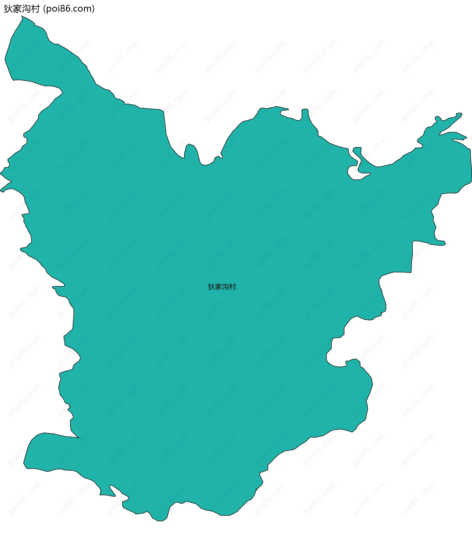 狄家沟村边界地图