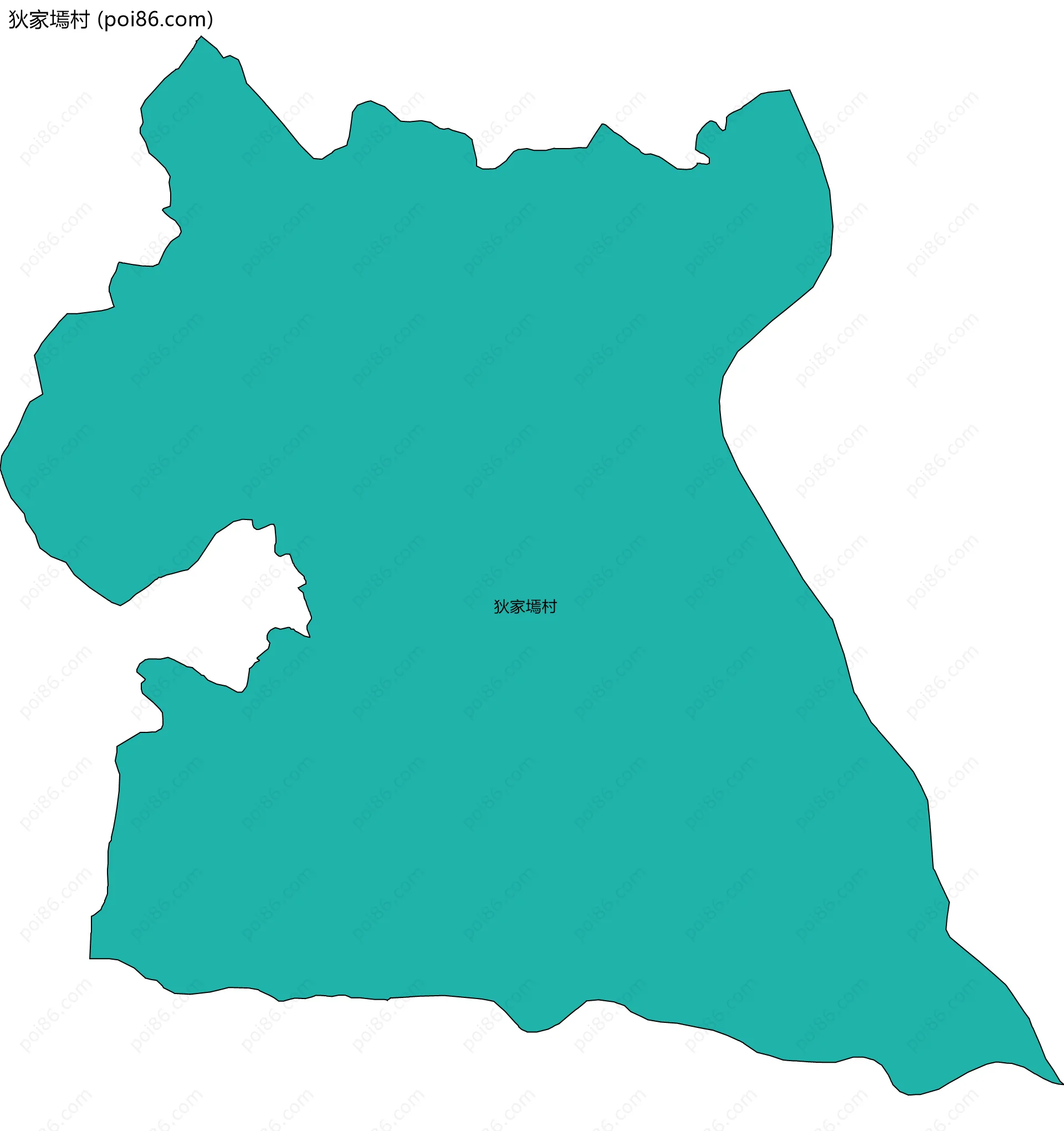 狄家墕村边界地图