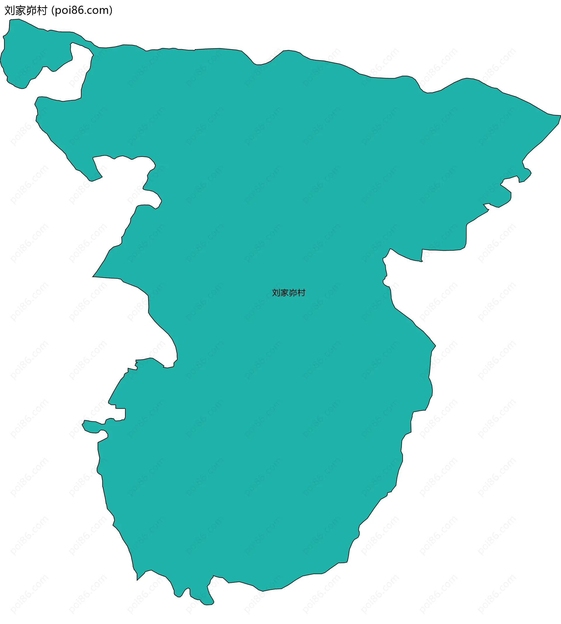 刘家峁村边界地图