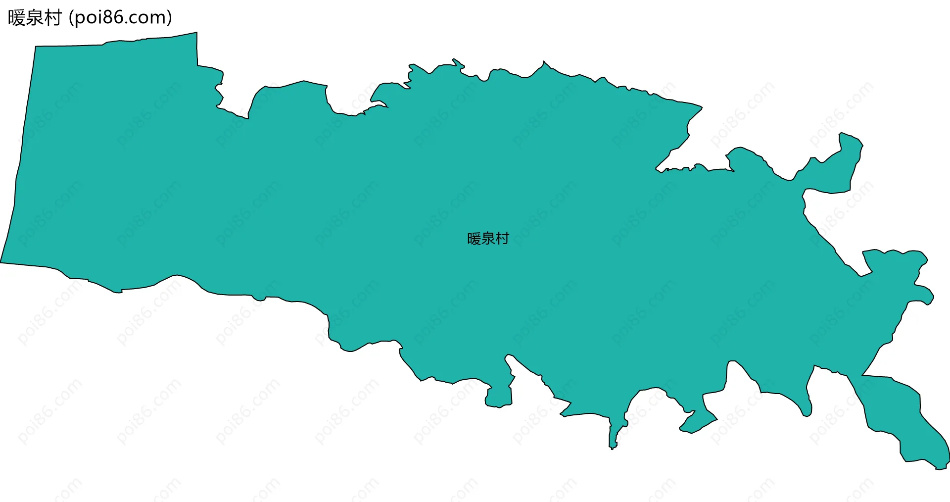 暖泉村边界地图