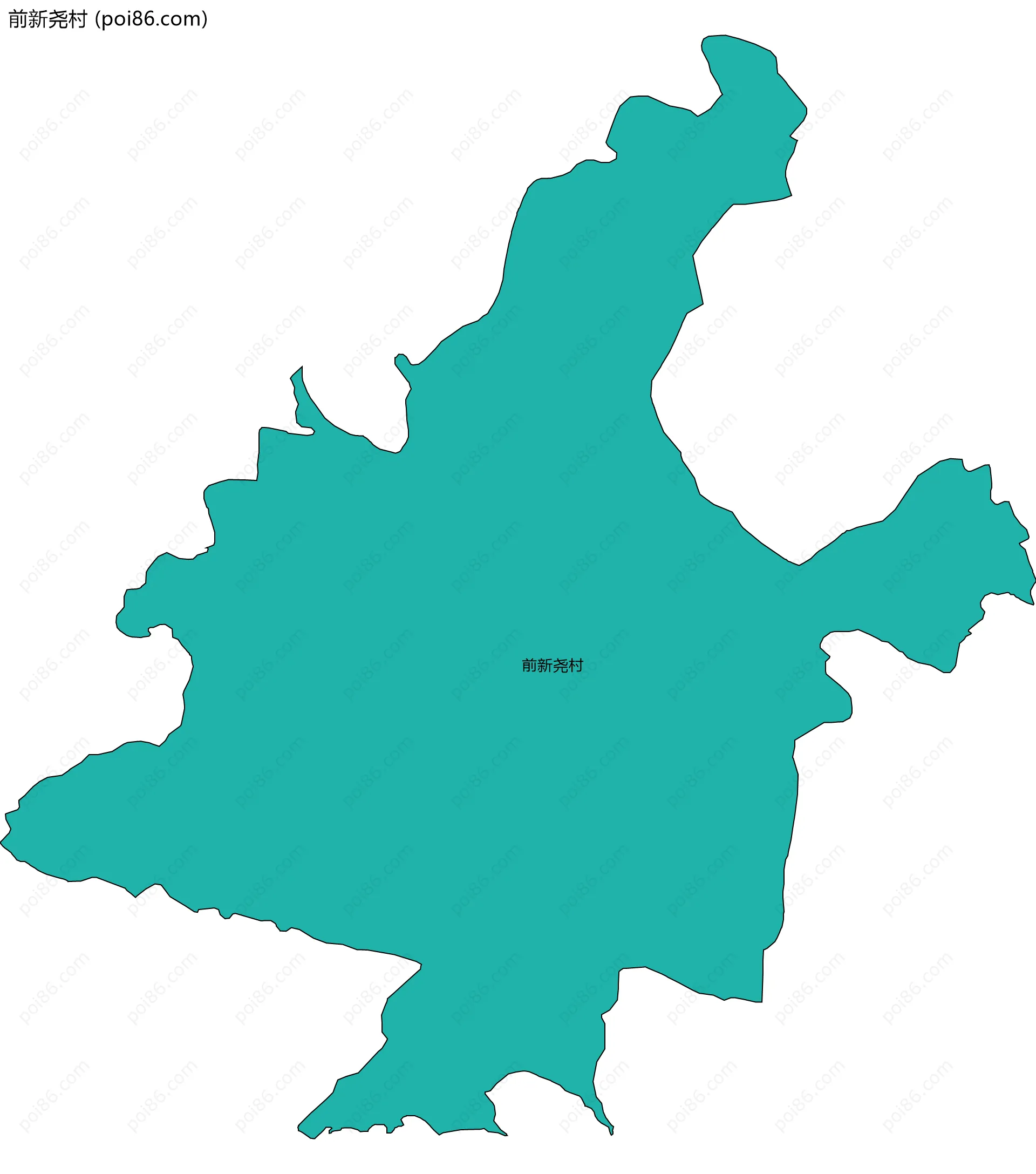 前新尧村边界地图