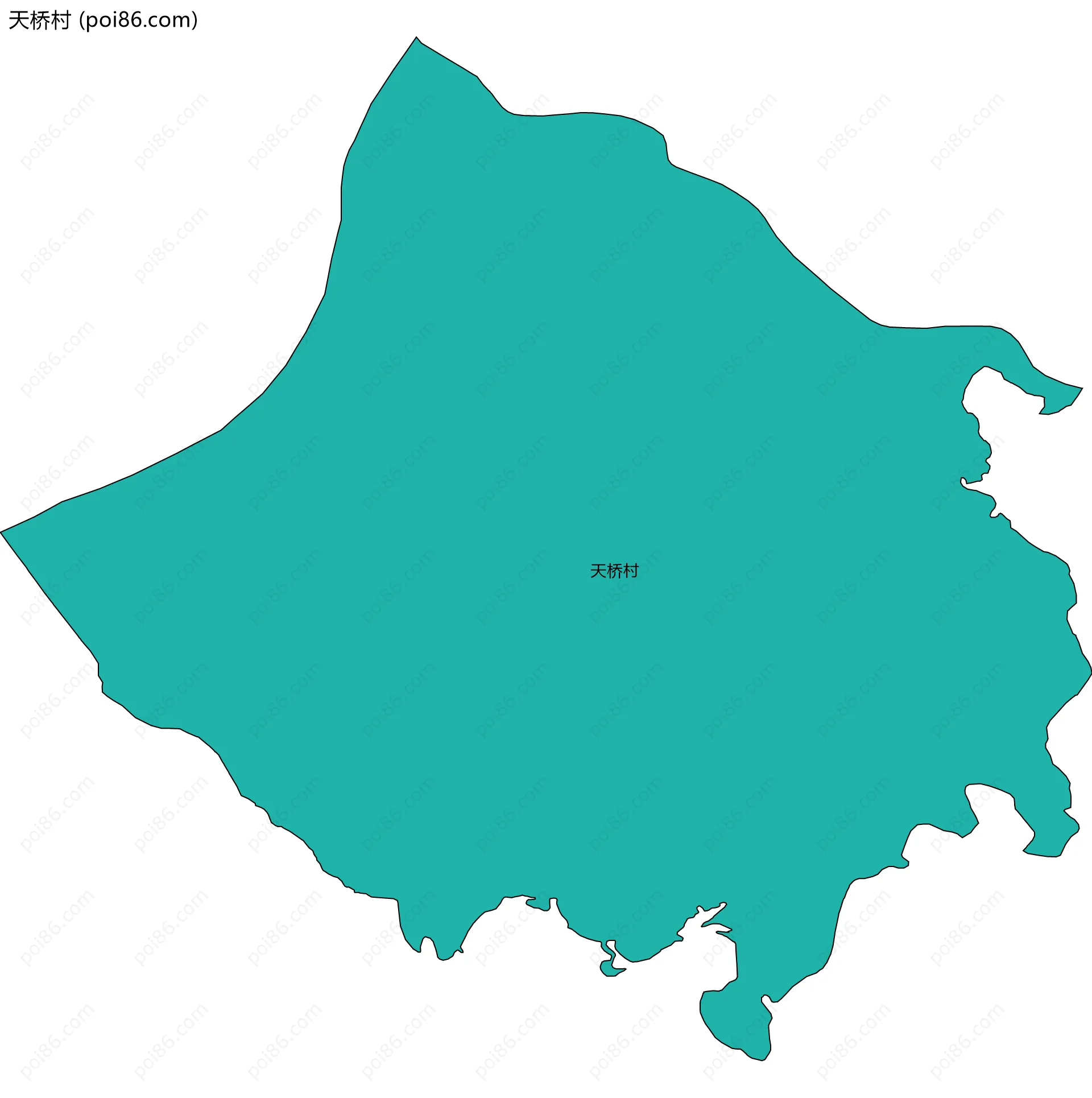 天桥村边界地图