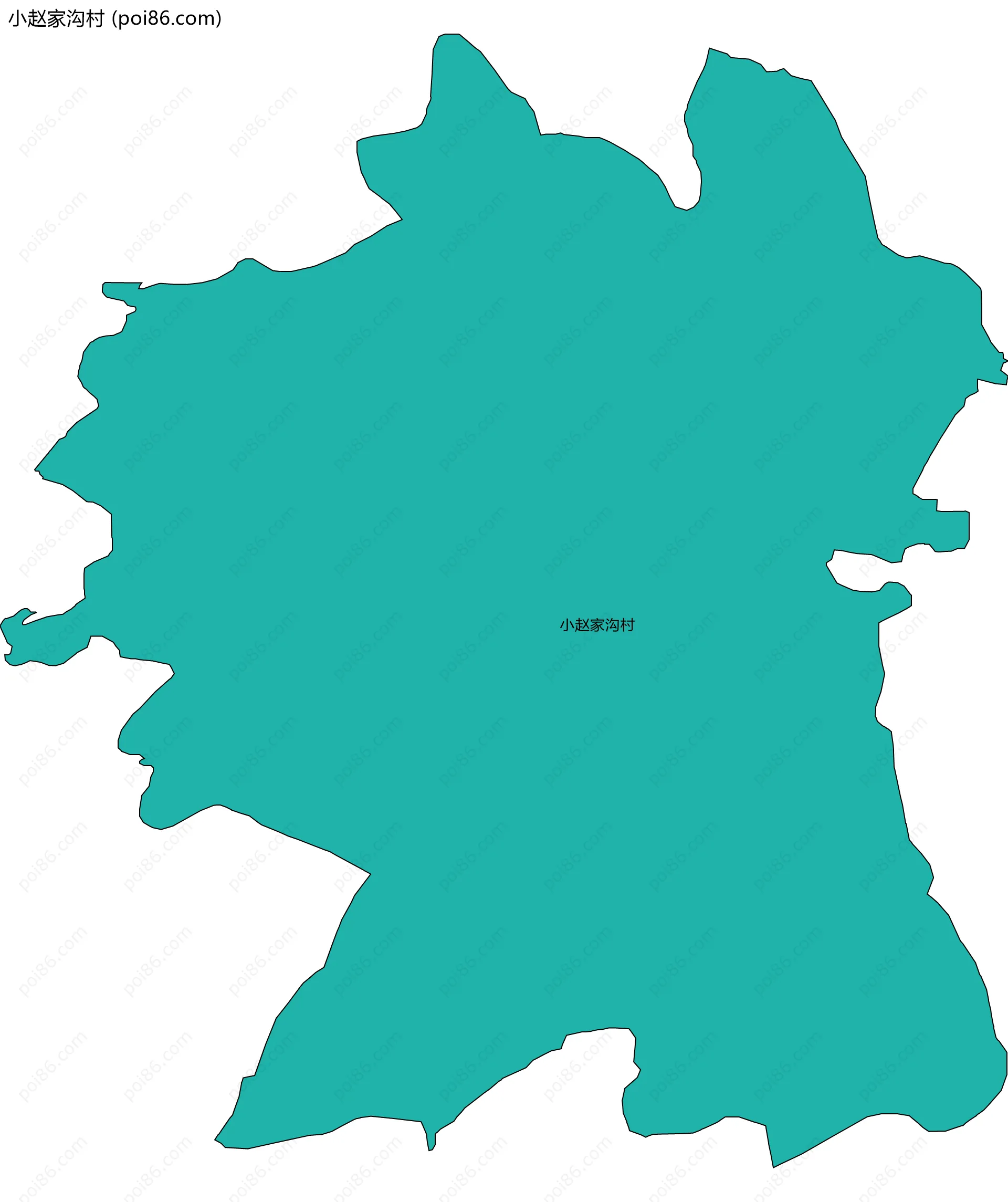 小赵家沟村边界地图