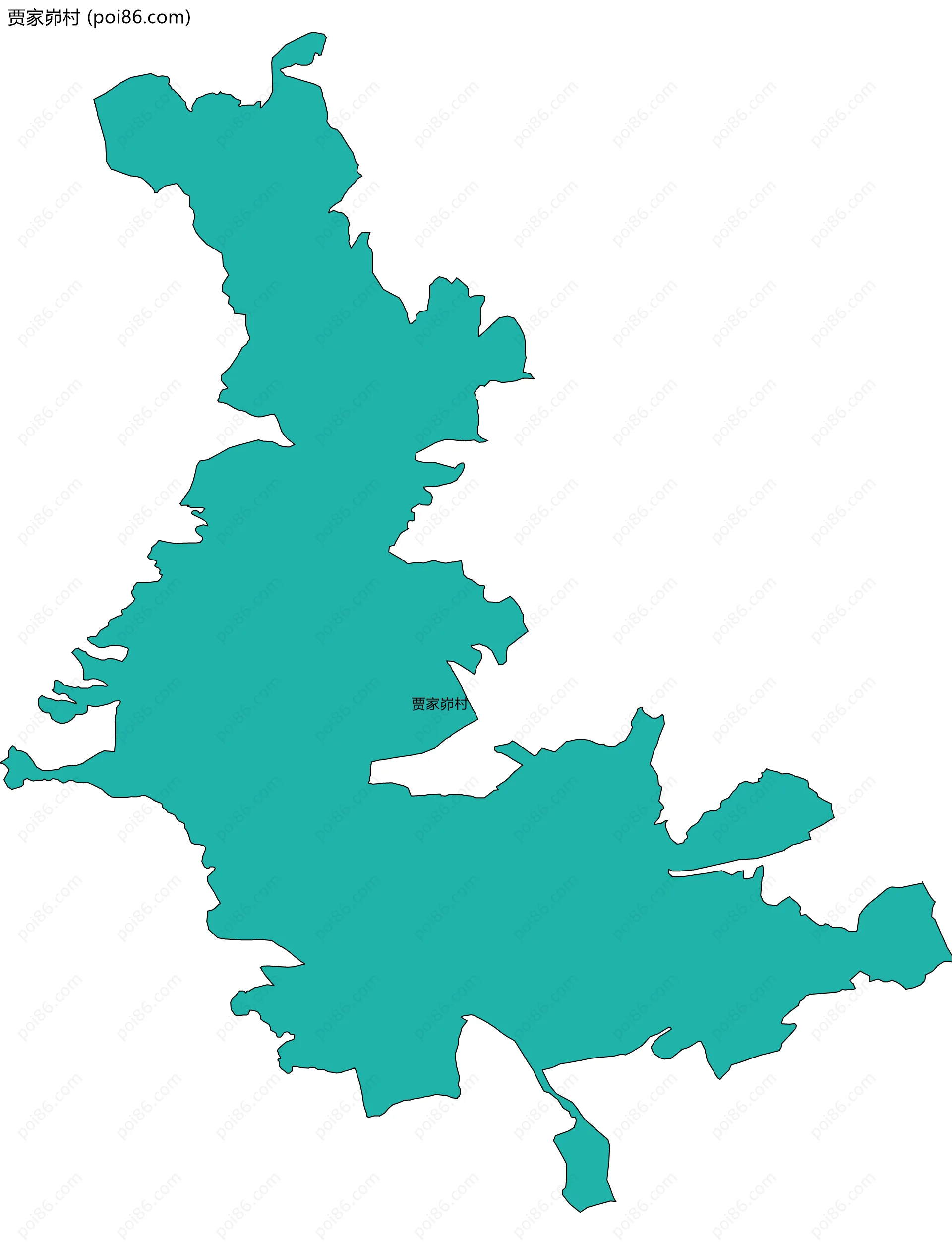 贾家峁村边界地图