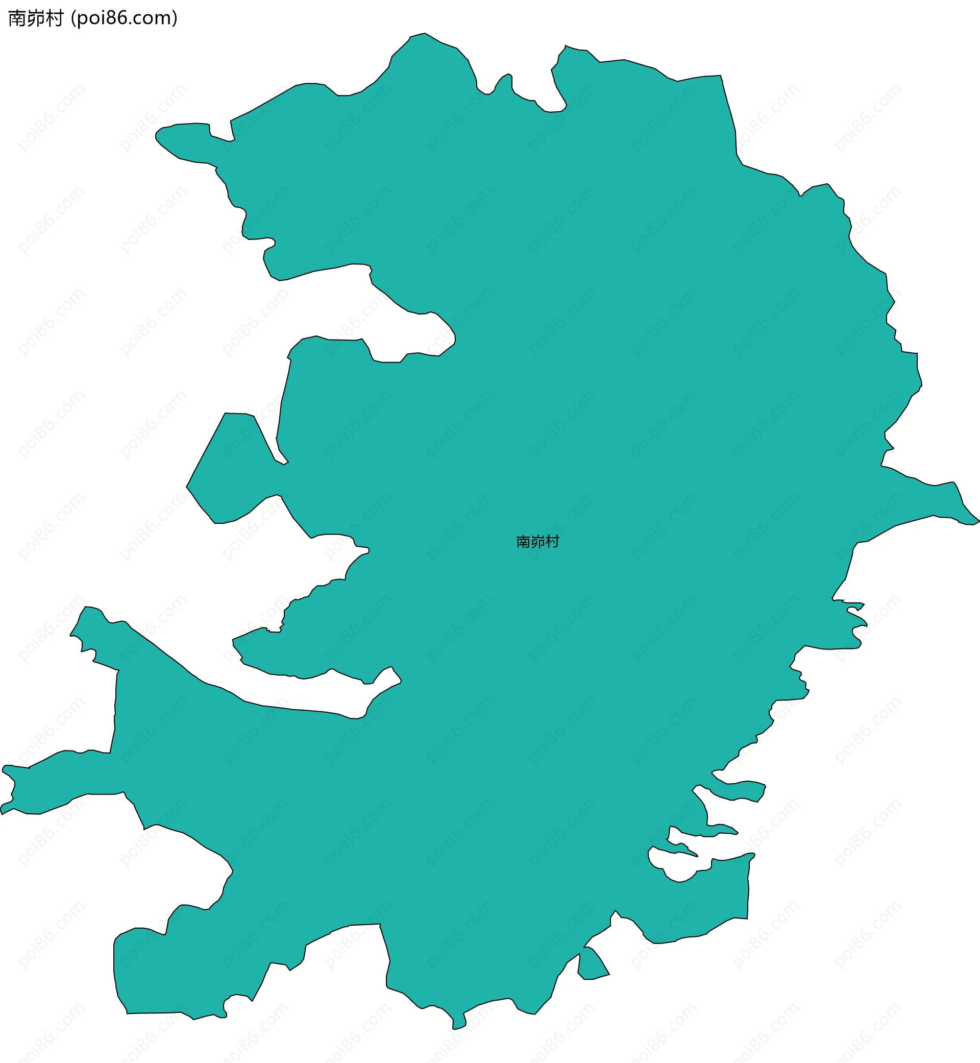 南峁村边界地图