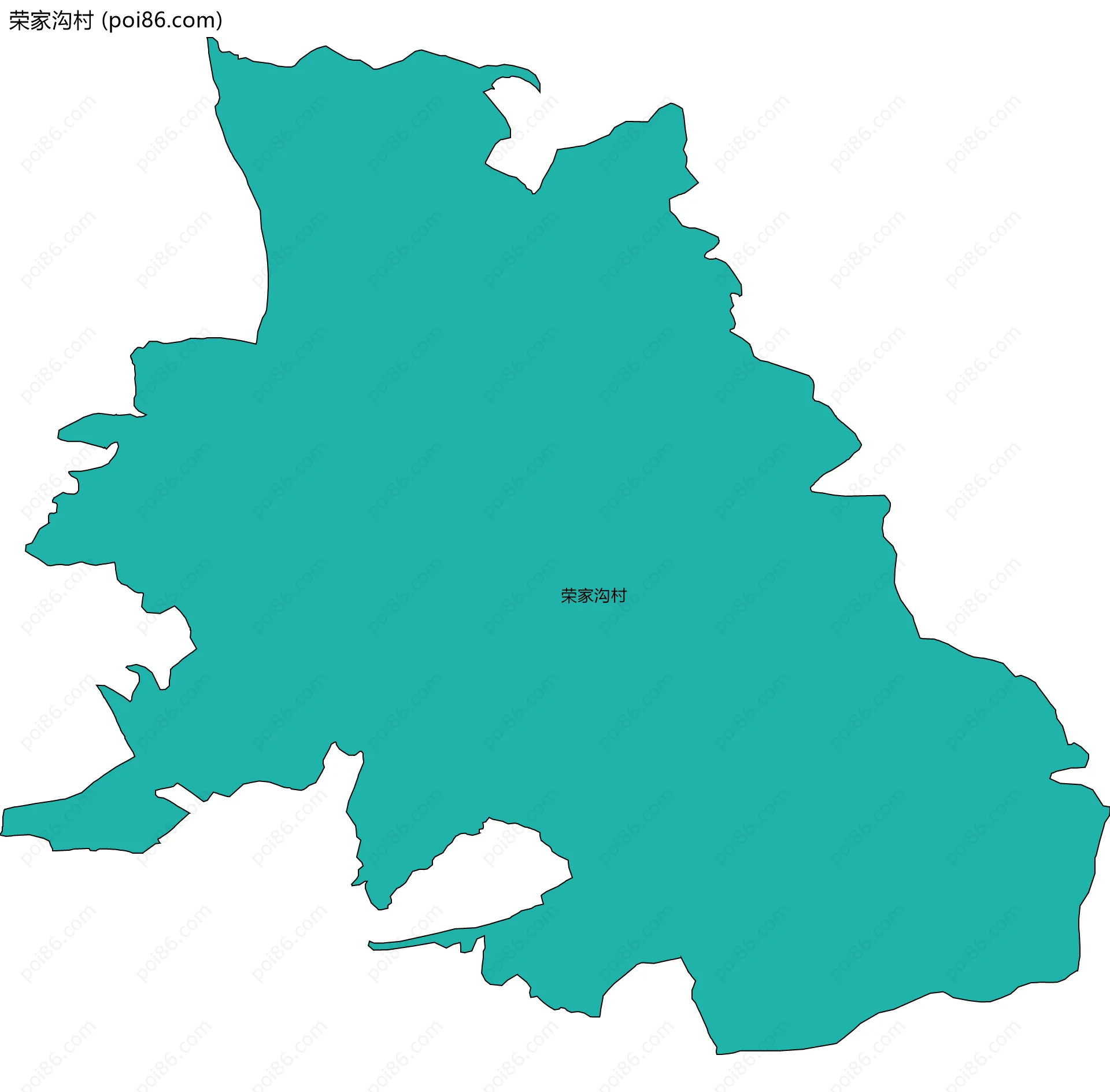 荣家沟村边界地图